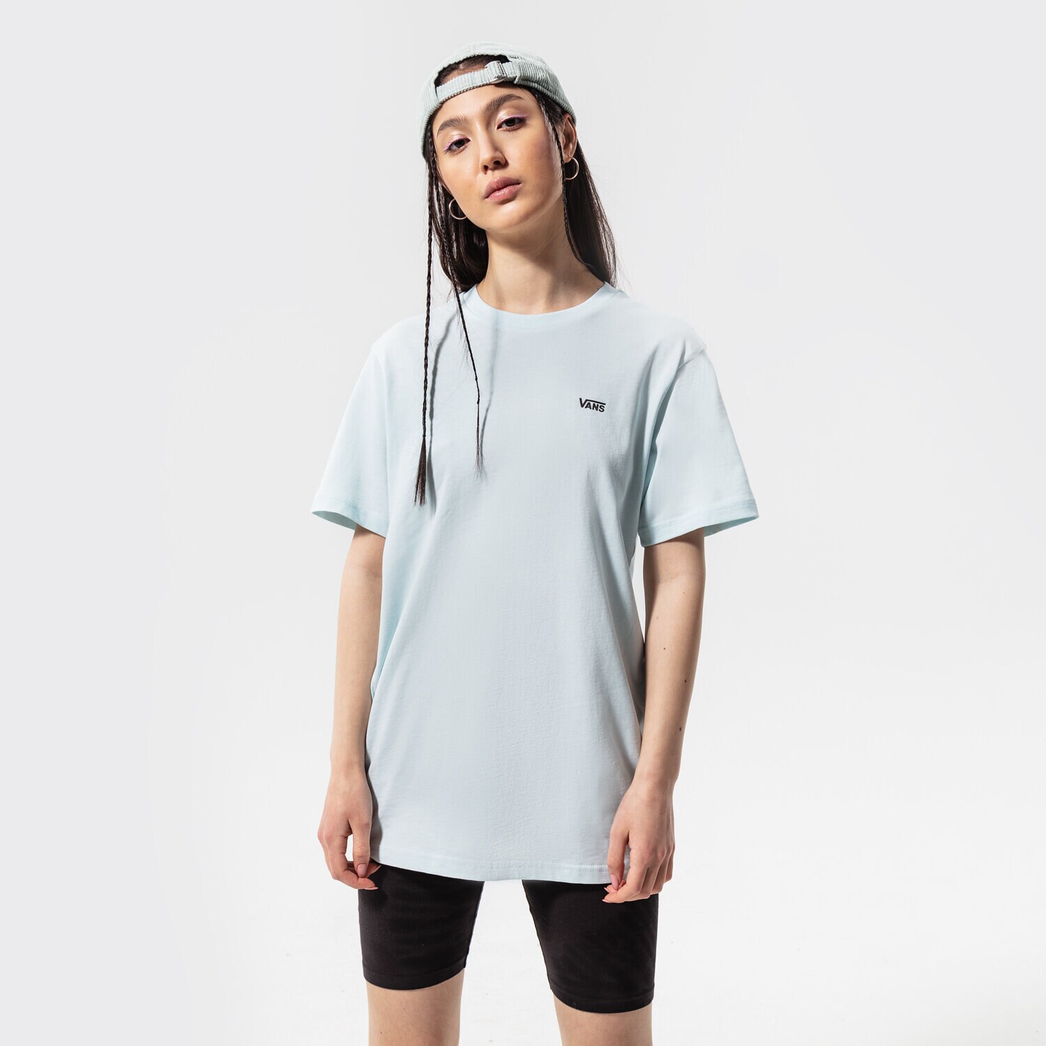 Damen T-Shirt VANS T-SHIRT LEFT CHEST LOGO TEE EM VN0A7RSRYRQ1 Blau