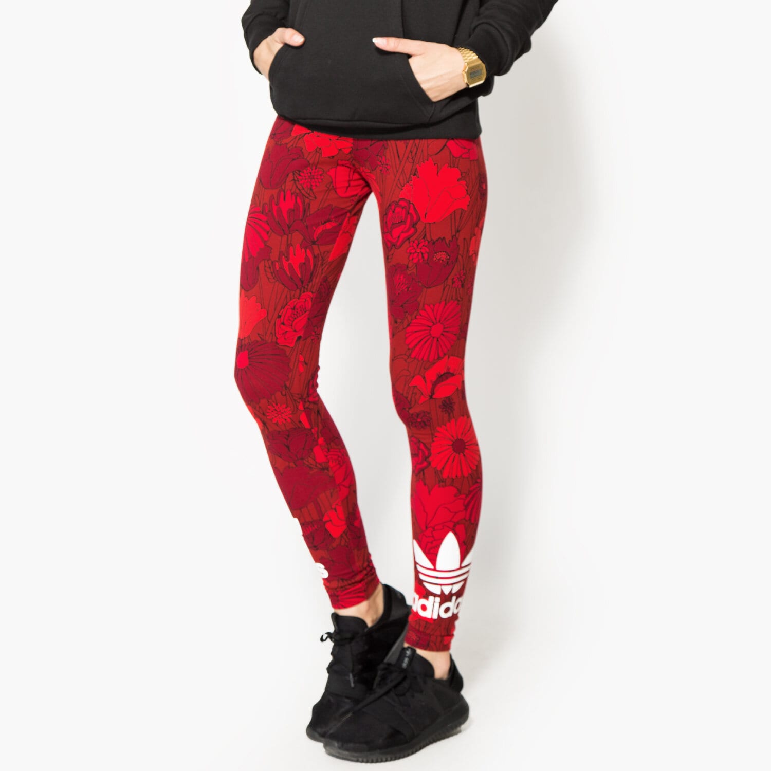 Damen Hosen ADIDAS HOSE TREFOIL LEGGING AY7959 Rot