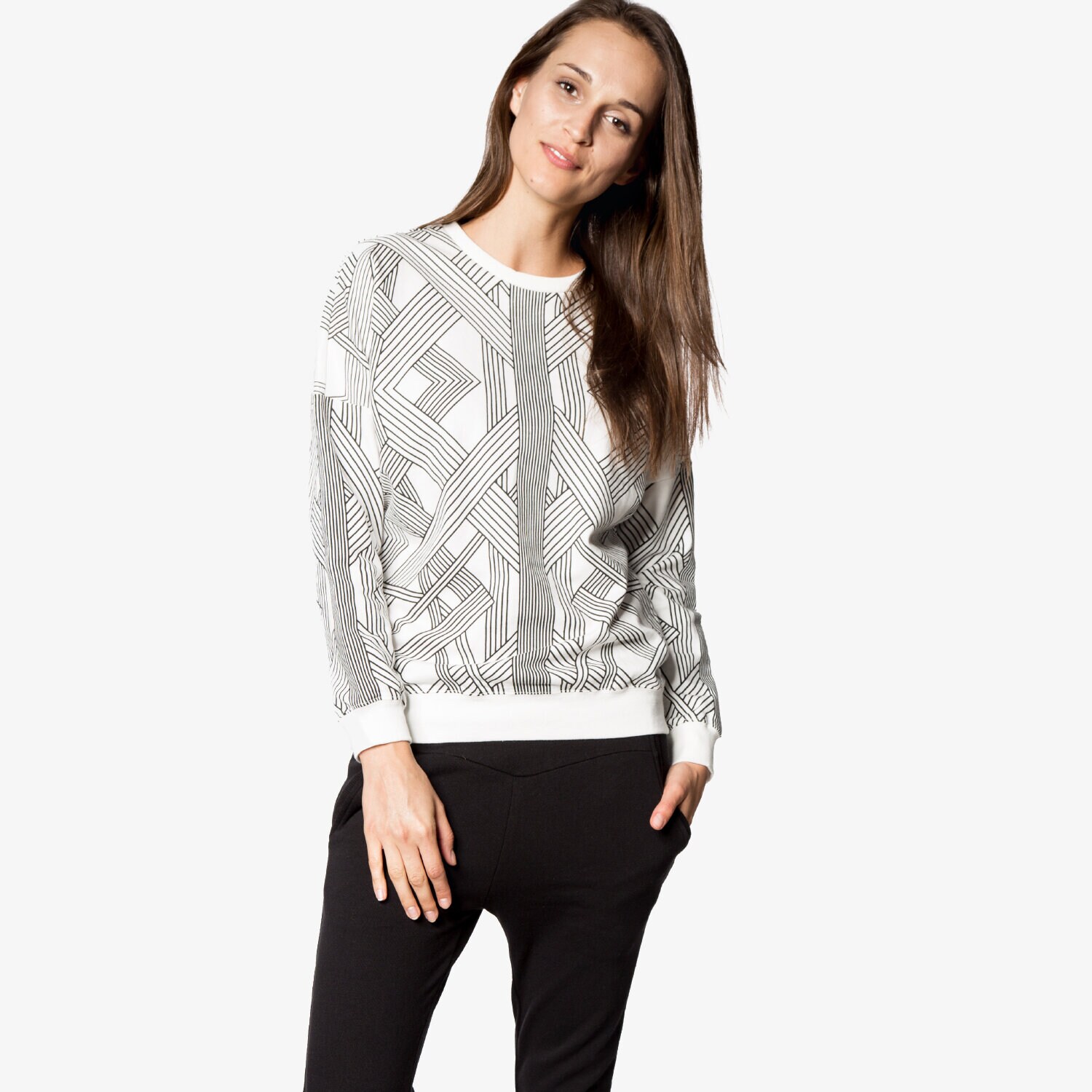 Damen CONFRONT SWEATSHIRT ALRAMI CF36BLD02001 Weiß