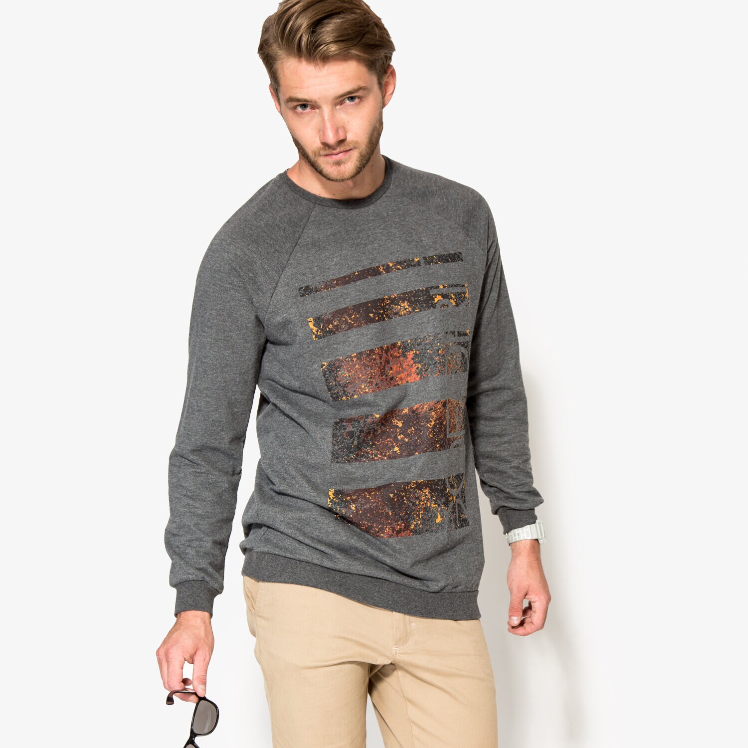 Herren CONFRONT SWEATSHIRT RUBY CF36BLM10001 Grau