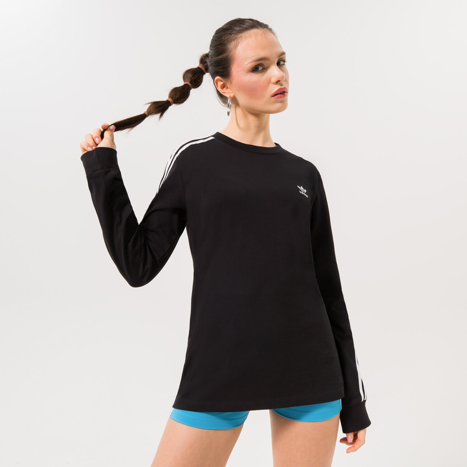 Damen T-Shirt ADIDAS T-SHIRT 3STR LONGSLEEVE GN2911 Schwarz