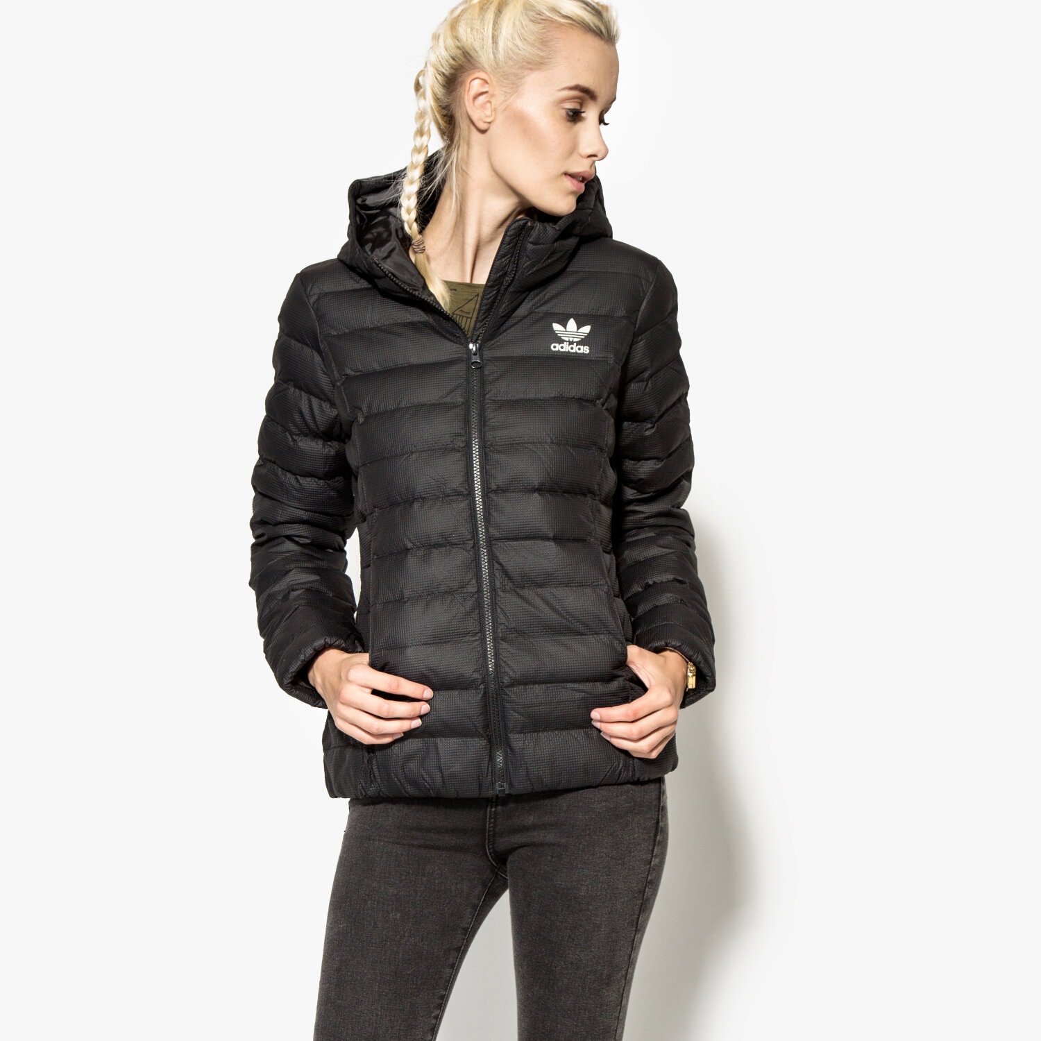 Damen Winterjacke ADIDAS JACKE SLIM JACKET AY4747 Schwarz