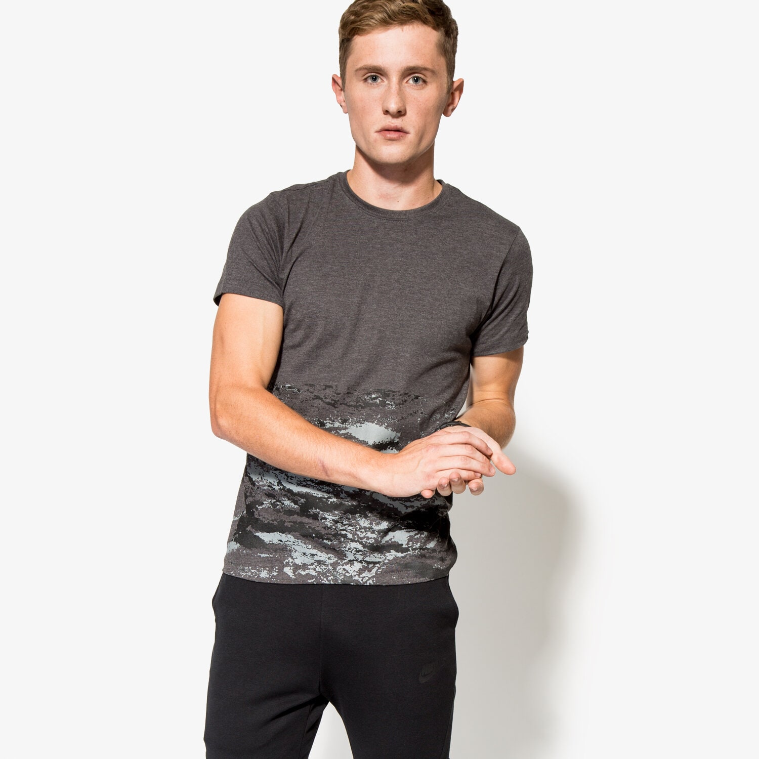 Herren T-Shirt CONFRONT T-SHIRT QUARTZ CF36TSM15001 Grau