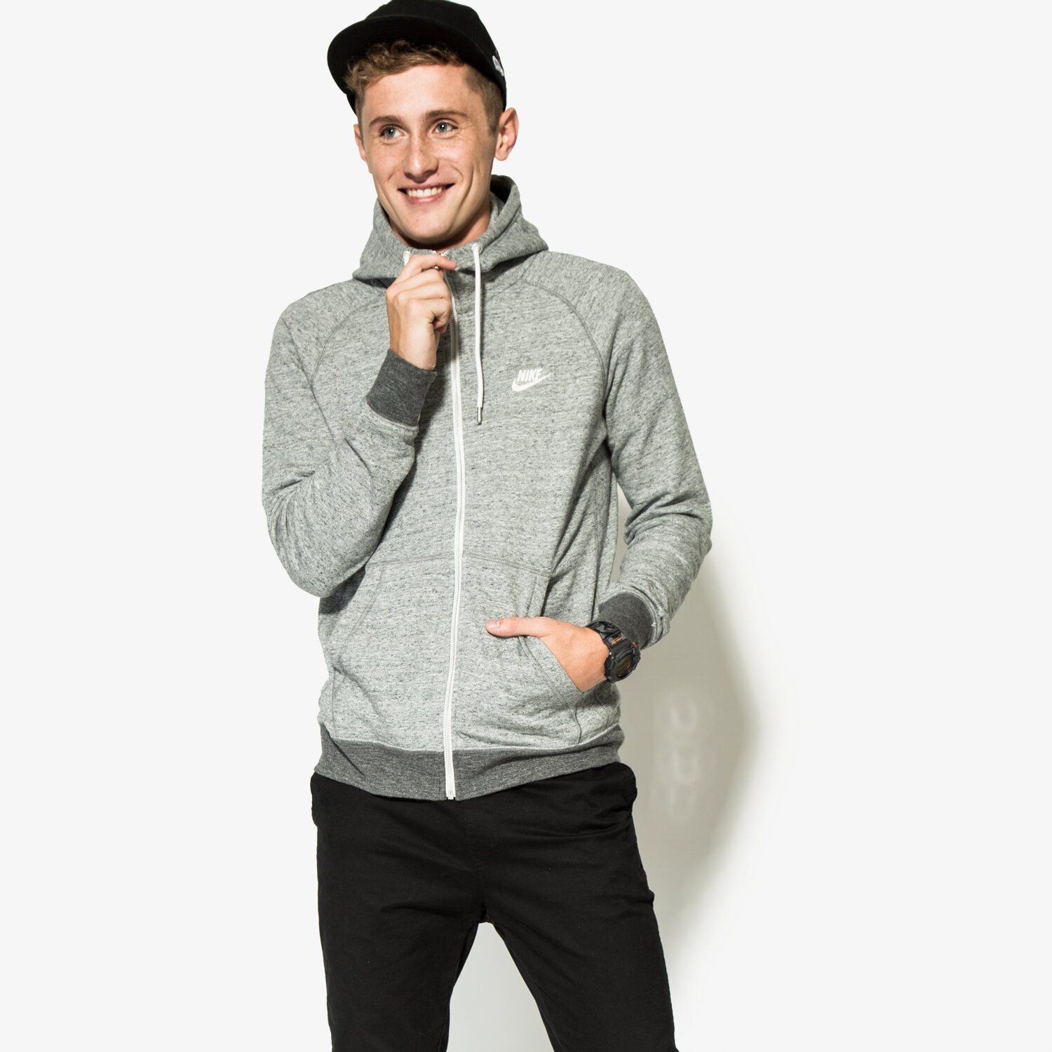 Herren NIKE SWEATSHIRT M NSW LEGACY HOODIE FZ FT 805057091 Grau