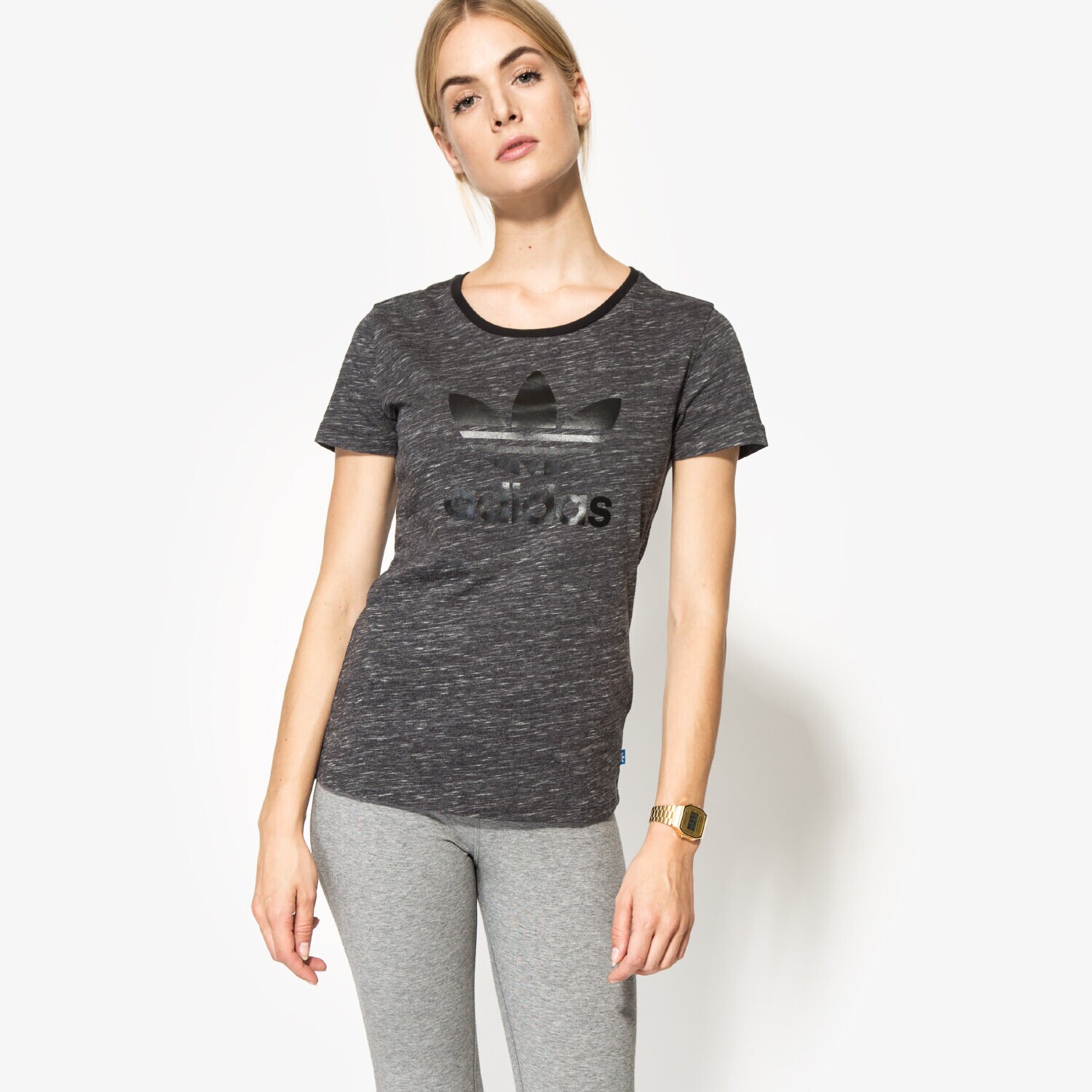 Damen T-Shirt ADIDAS T-SHIRT TREFOIL TEE AY7904 Grau