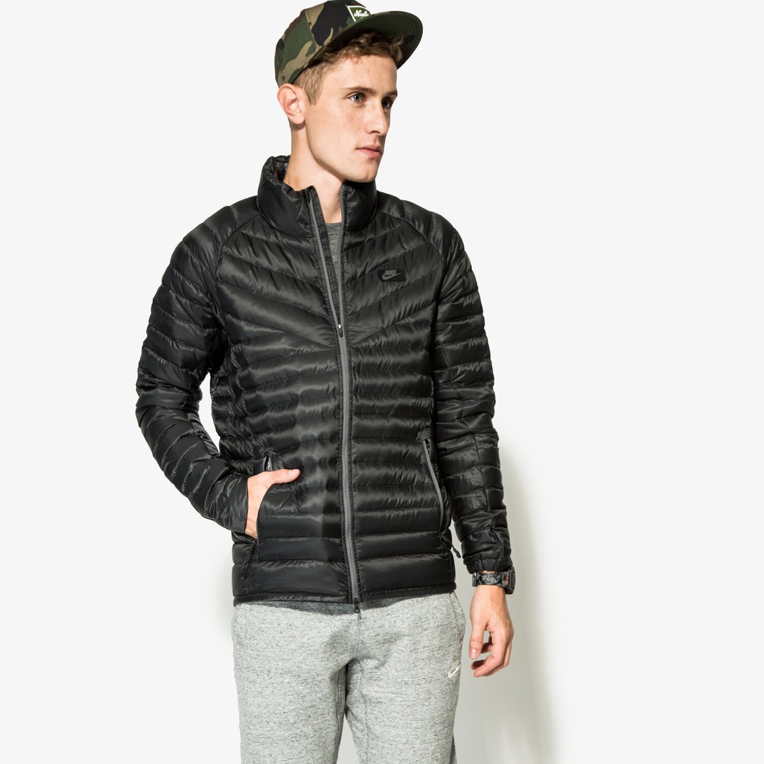 Herren Winterjacke NIKE JACKE M NSW JKT DWN FLL 822862010 Schwarz