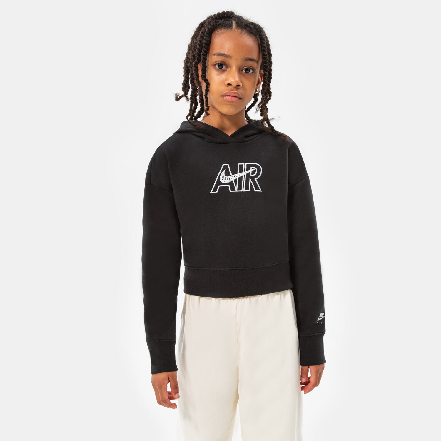Kinder NIKE HOODIE G NSW AIR FT CROP HOODIE GIRL DM8372-010 Schwarz