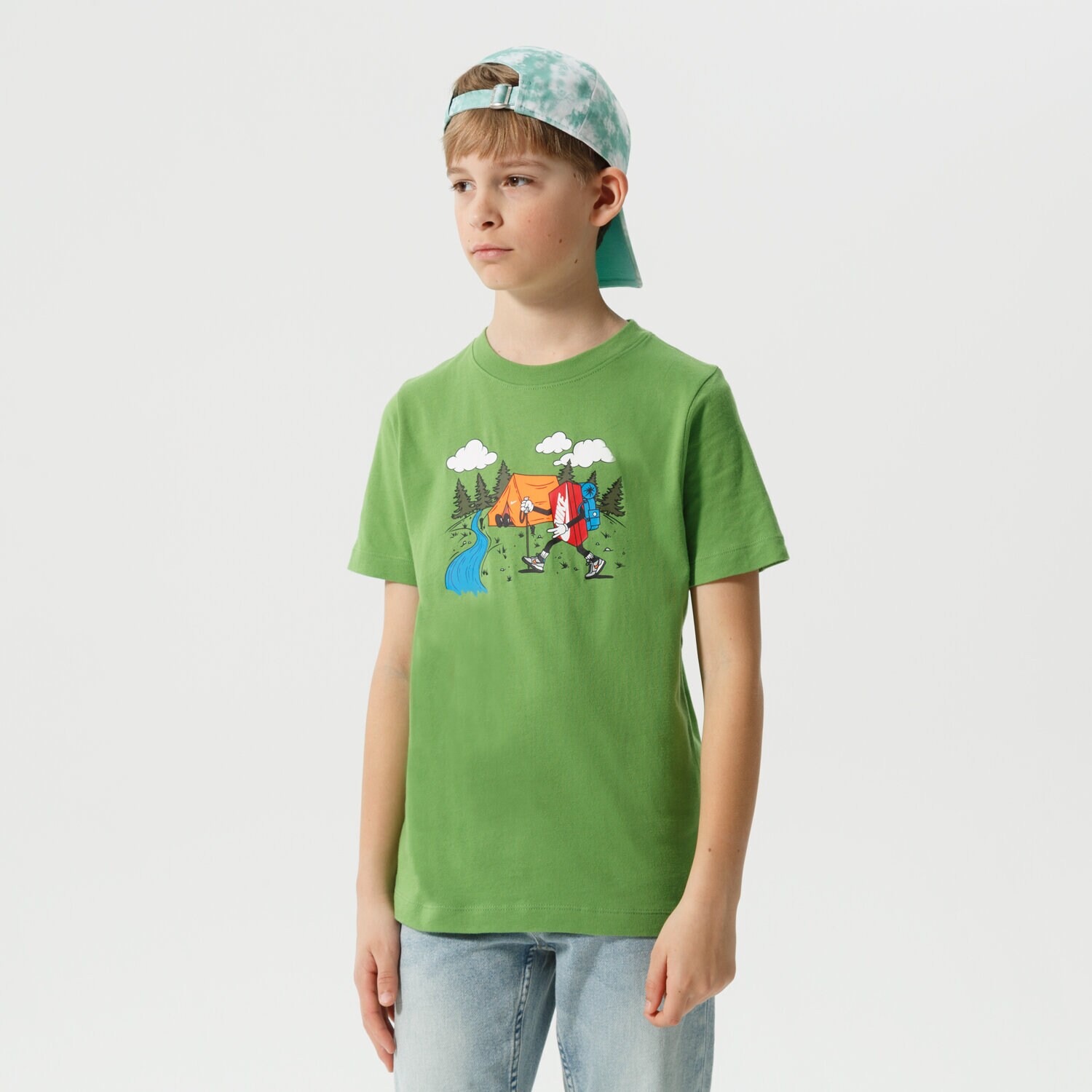 Kinder T-Shirt NIKE T-SHIRT B NSW TEE BOXY 1 BOY DQ3854-377 Khaki