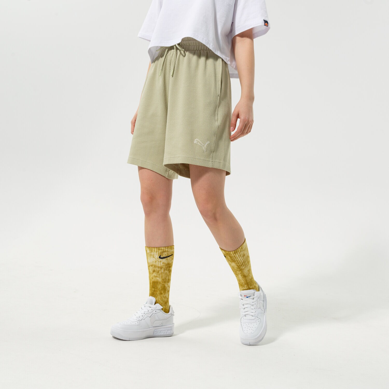 Damen Shorts PUMA SHORTS HER 7" HIGH-WAIST 847099 33 Beige