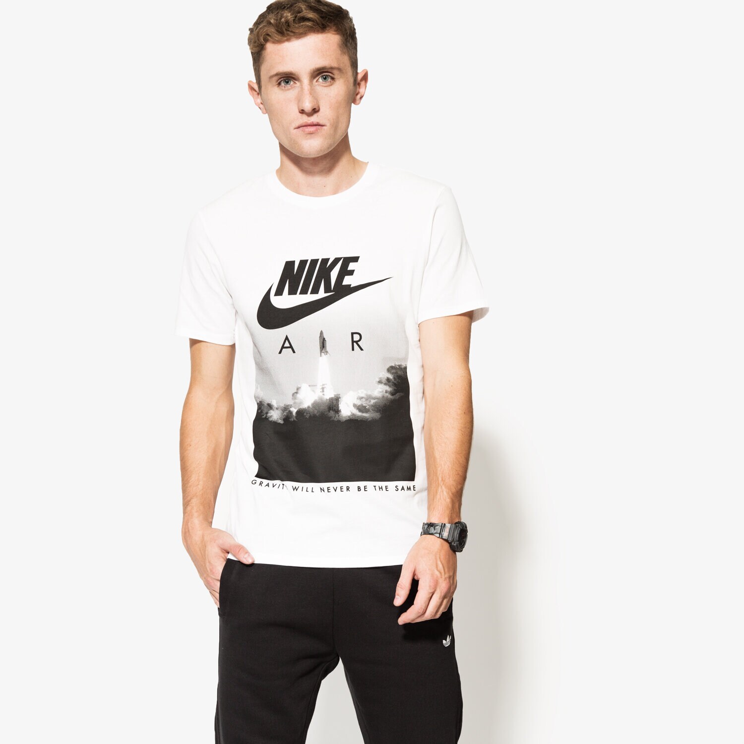 Herren T-Shirt NIKE T SHIRT-TEE-AIR ROCKET 806385100 Weiß