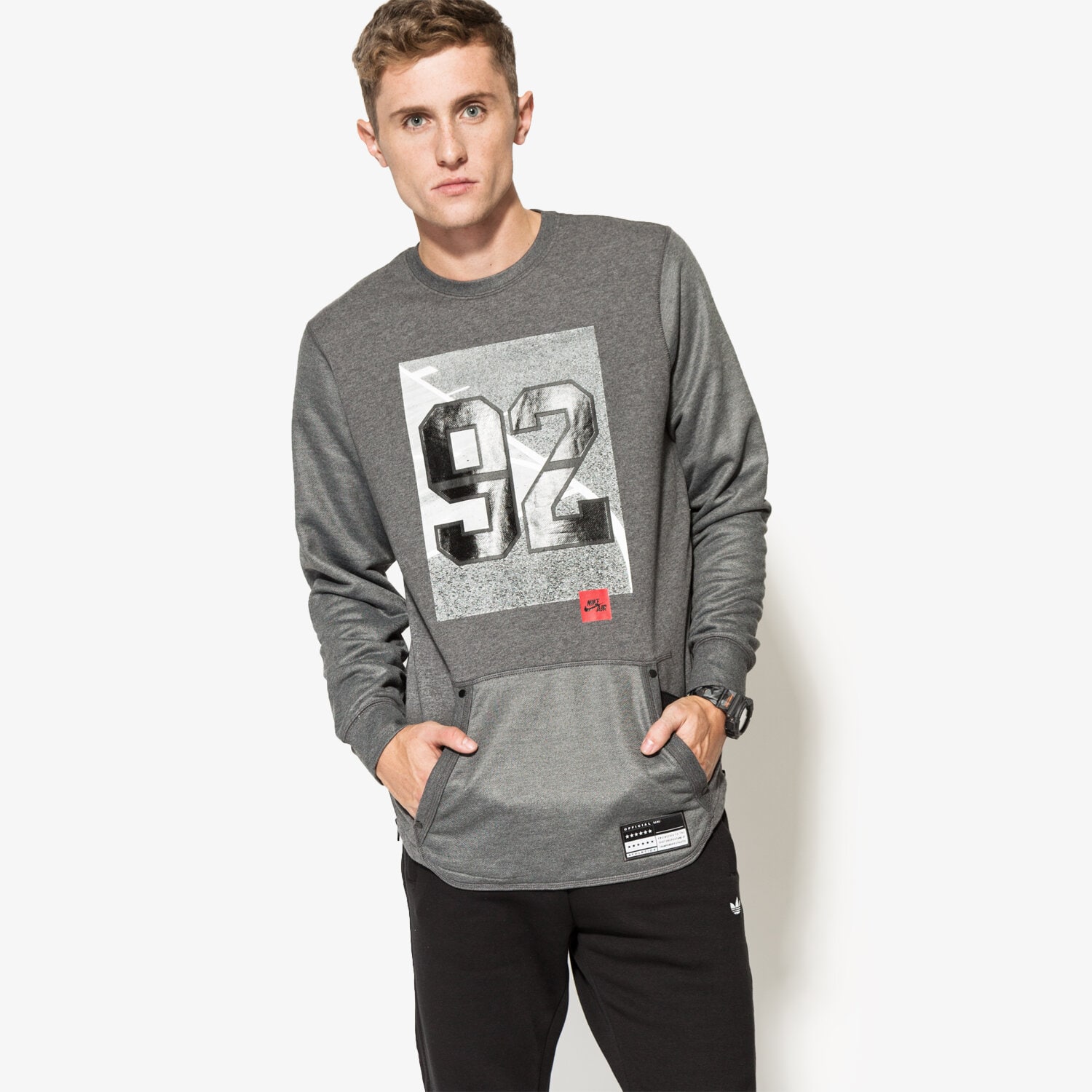 Herren NIKE SWEATSHIRT M NK AIR CRW 802640071 Grau