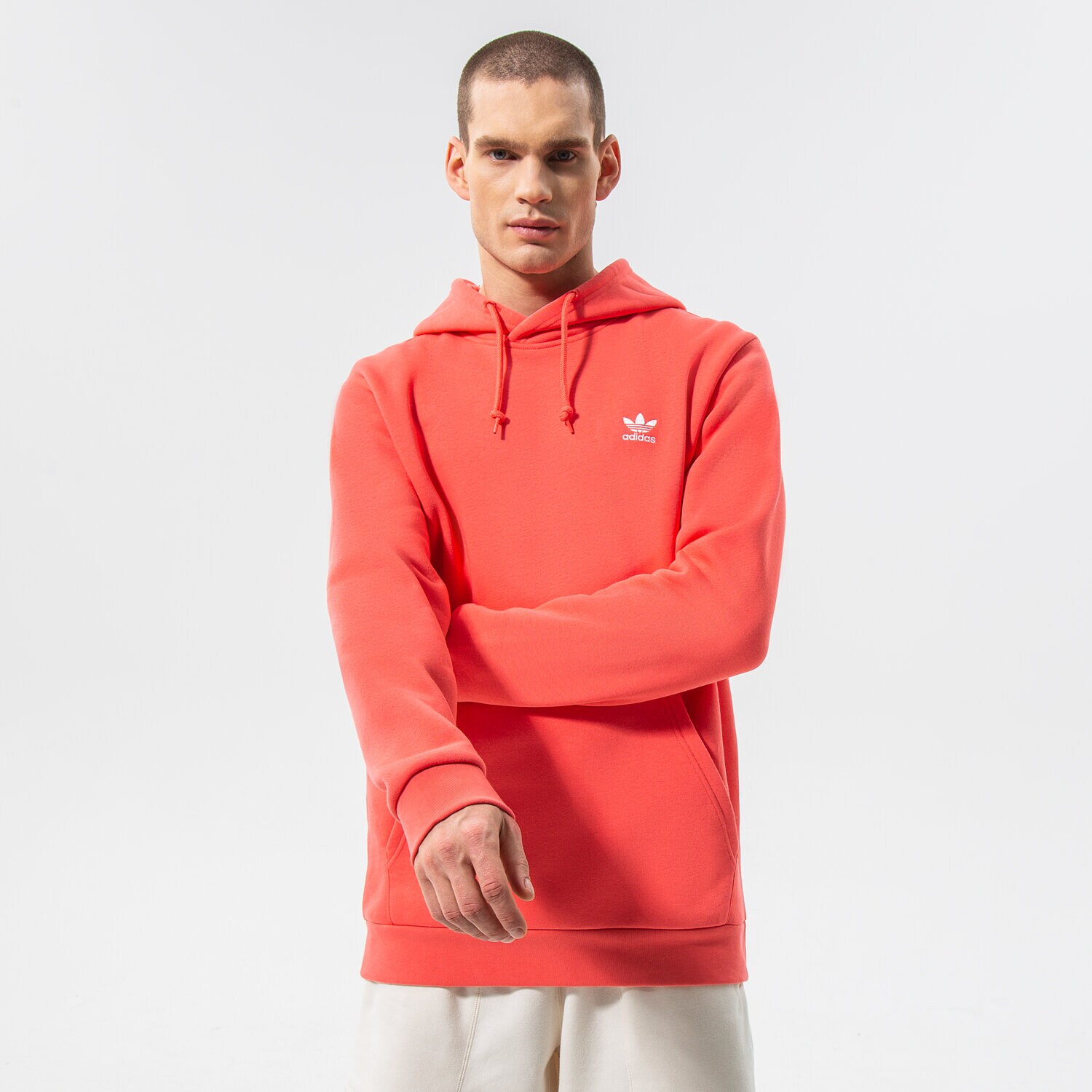 Herren ADIDAS HOODIE ESSENTIAL HOODY HE9414 Dunkelrot