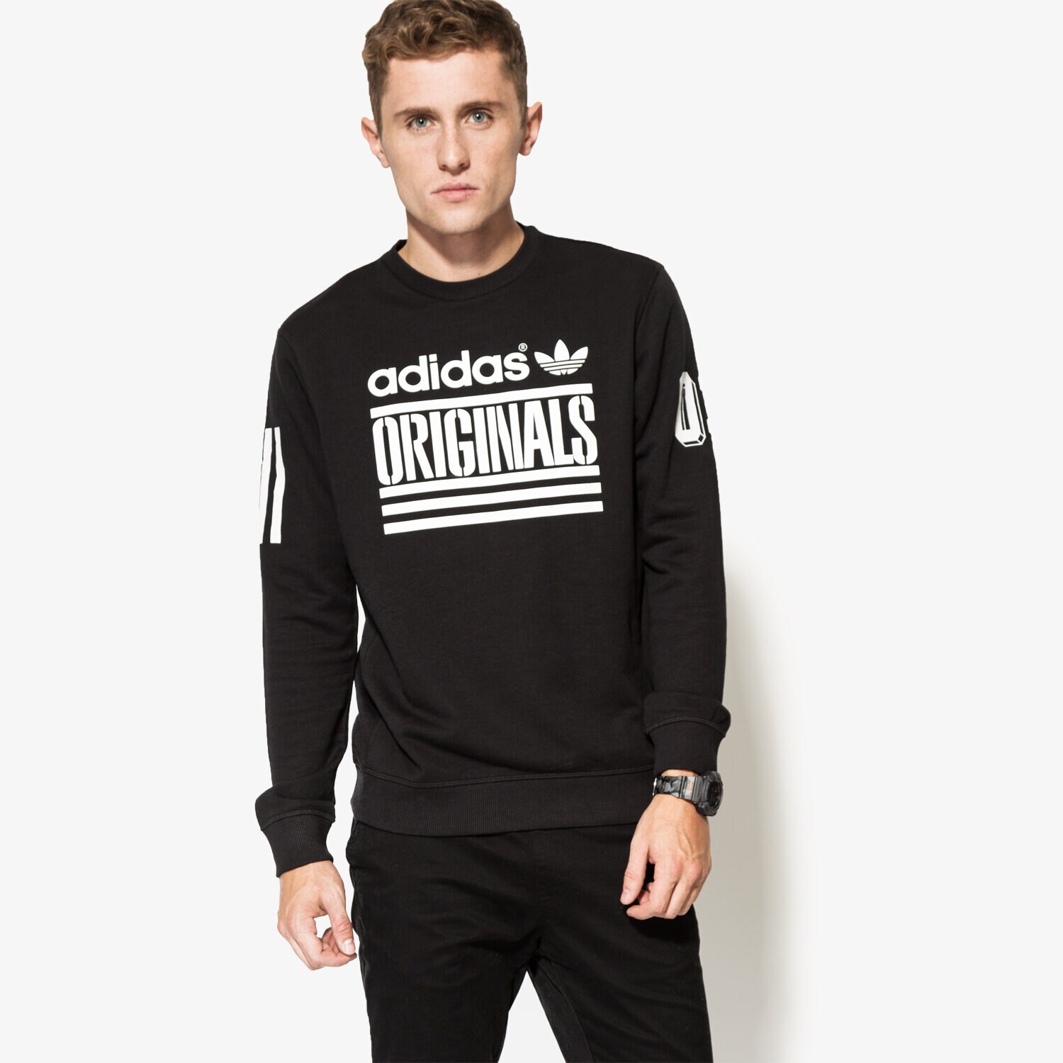 Herren ADIDAS SWEATSHIRT ORI GRP CREW AZ3985 Schwarz