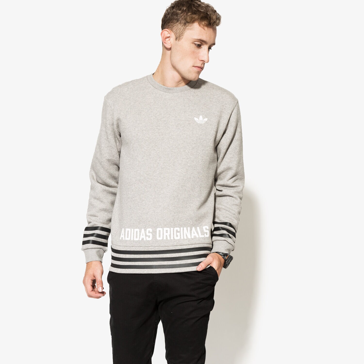 Herren ADIDAS SWEATSHIRT STRT GRP CREW AZ1127 Grau