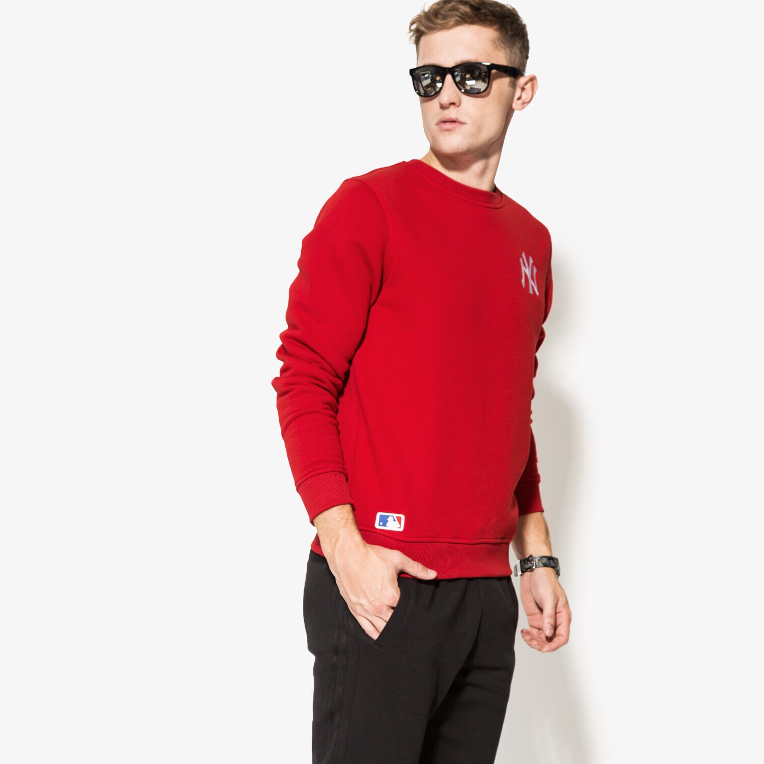 Herren NEW ERA SWEATSHIRT MLB CREW NECK NY YANKEES RED 11351549 Rot
