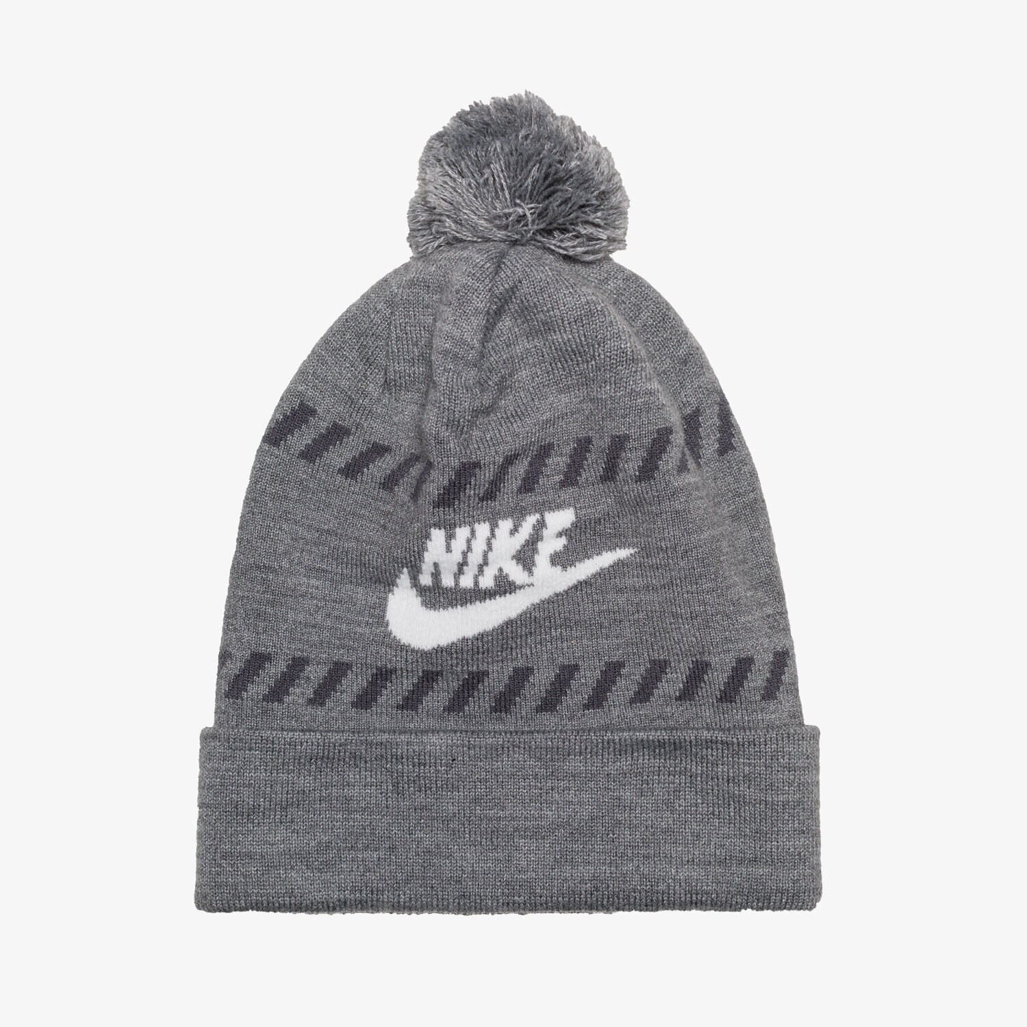 Kinder Mütze NIKE MÜTZE WINTER FUTURA POM BEANIE RED 805950091 Grau