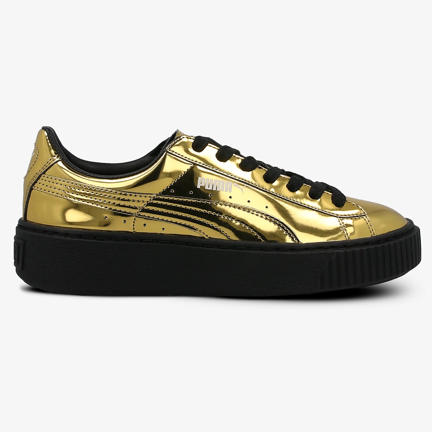 Damen Sneaker PUMA BASKET PLATFORM METALLIC HIGH 36233904 Gelb