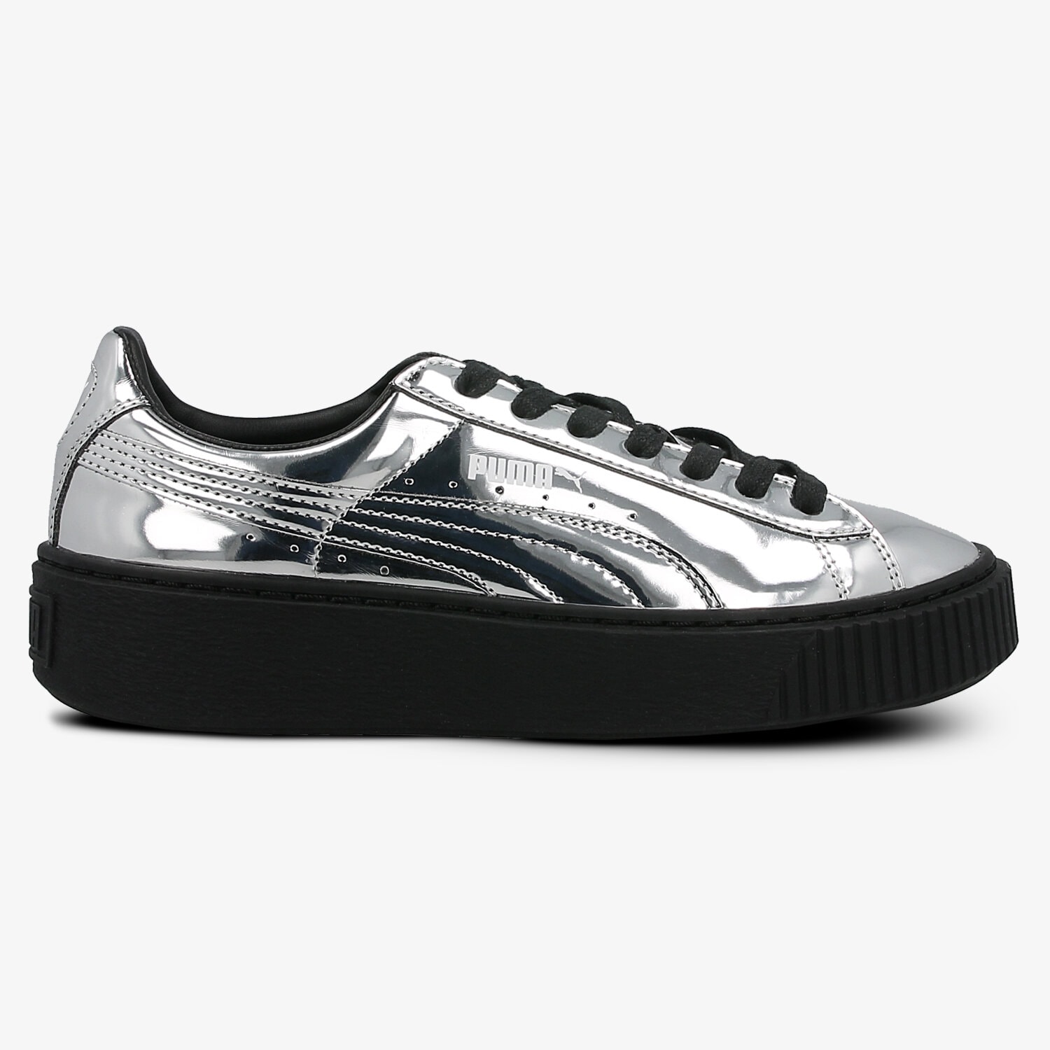 Damen Sneaker PUMA BASKET PLATFORM METALLIC 2 36233906 Grau