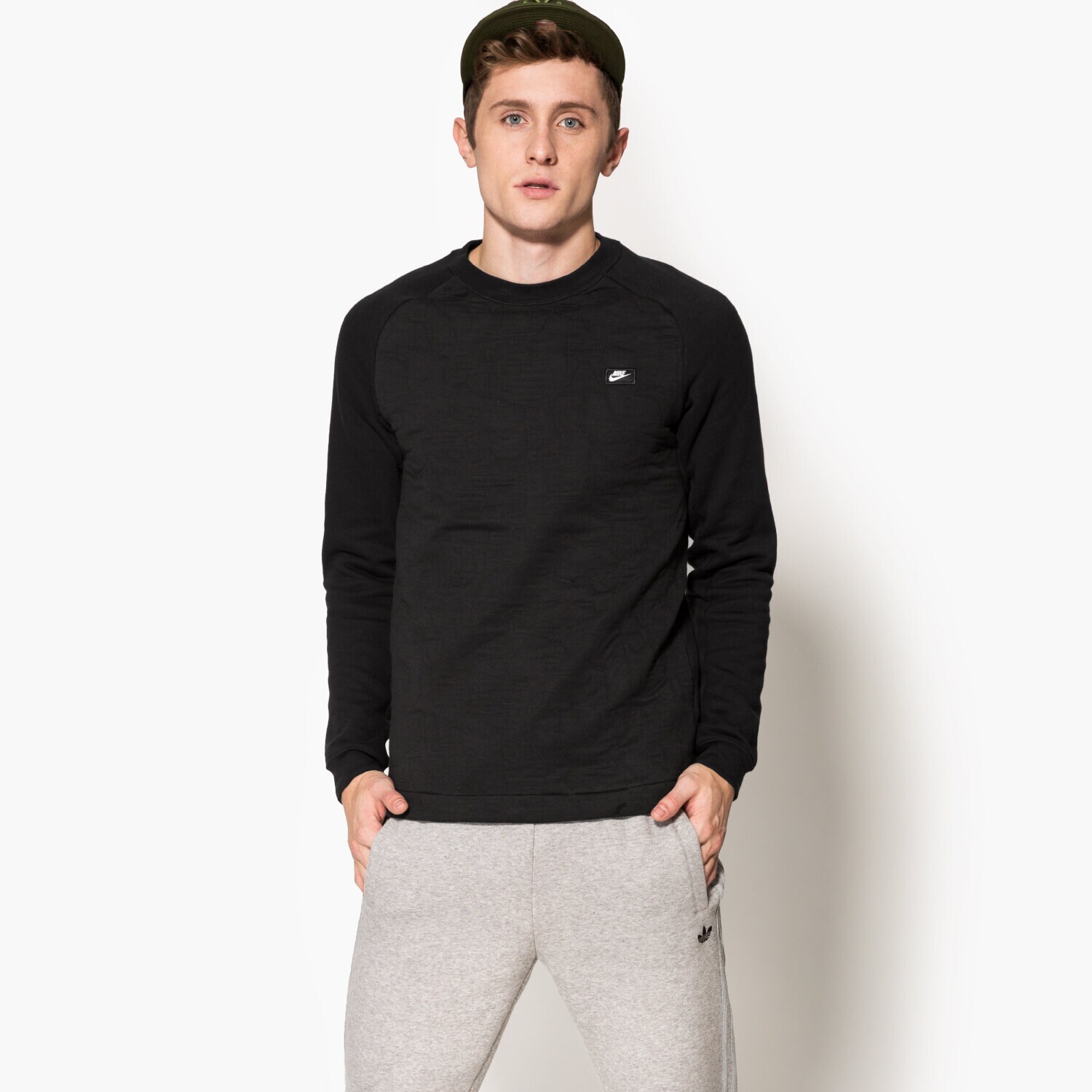 Herren NIKE SWEATSHIRT MODERN CRW BB 806679010 Schwarz