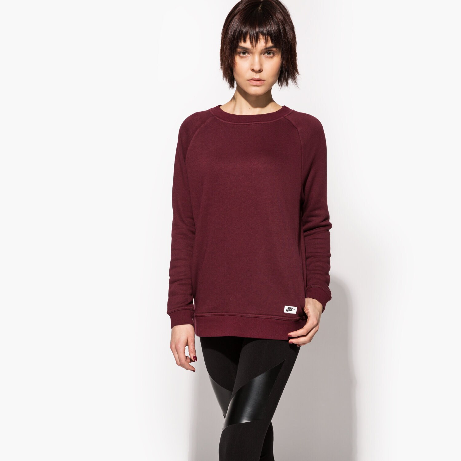Damen NIKE SWEATSHIRT MODERN CRW 803595681 Dunkelrot