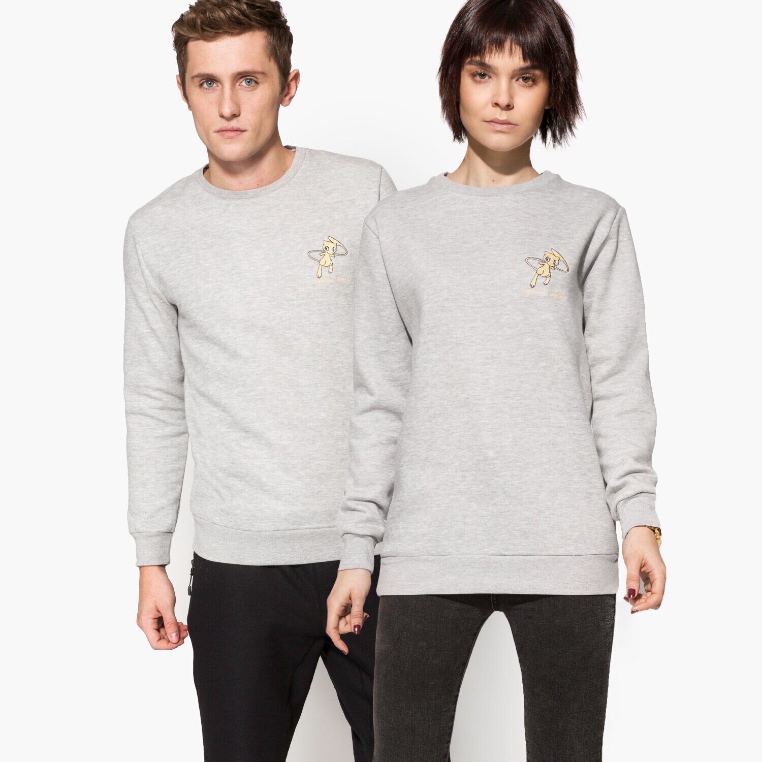 Damen HYPE SWEATSHIRT MEW EMBROIDERY HPOK034 Grau