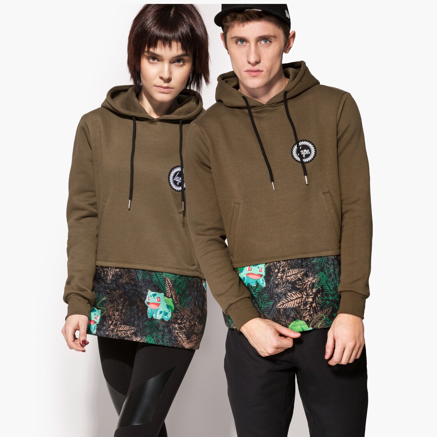 Damen HYPE SWEATSHIRT BULBASAUR CAMO HPOK025 Khaki