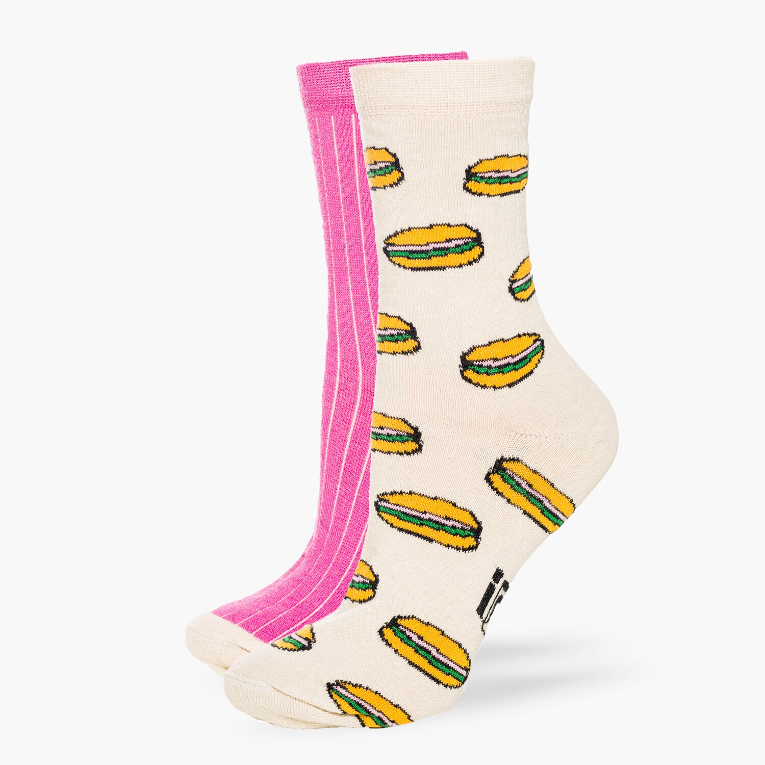 Damen Socken SIZEER SOCKEN HAMBURGERS 2PPK SISK2304 Multicolor