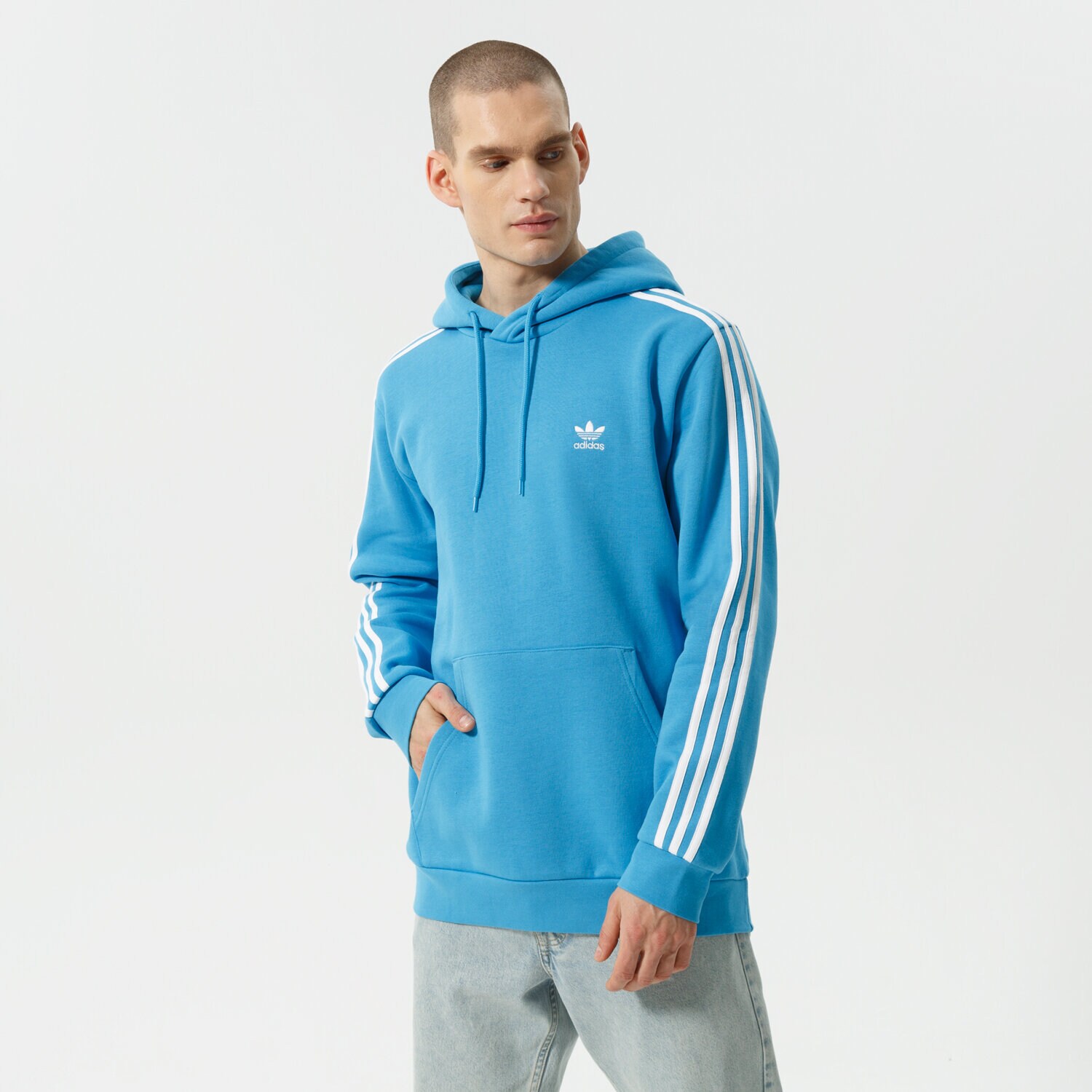 Herren ADIDAS HOODIE 3-STRIPES HOODY HE9476 Blau