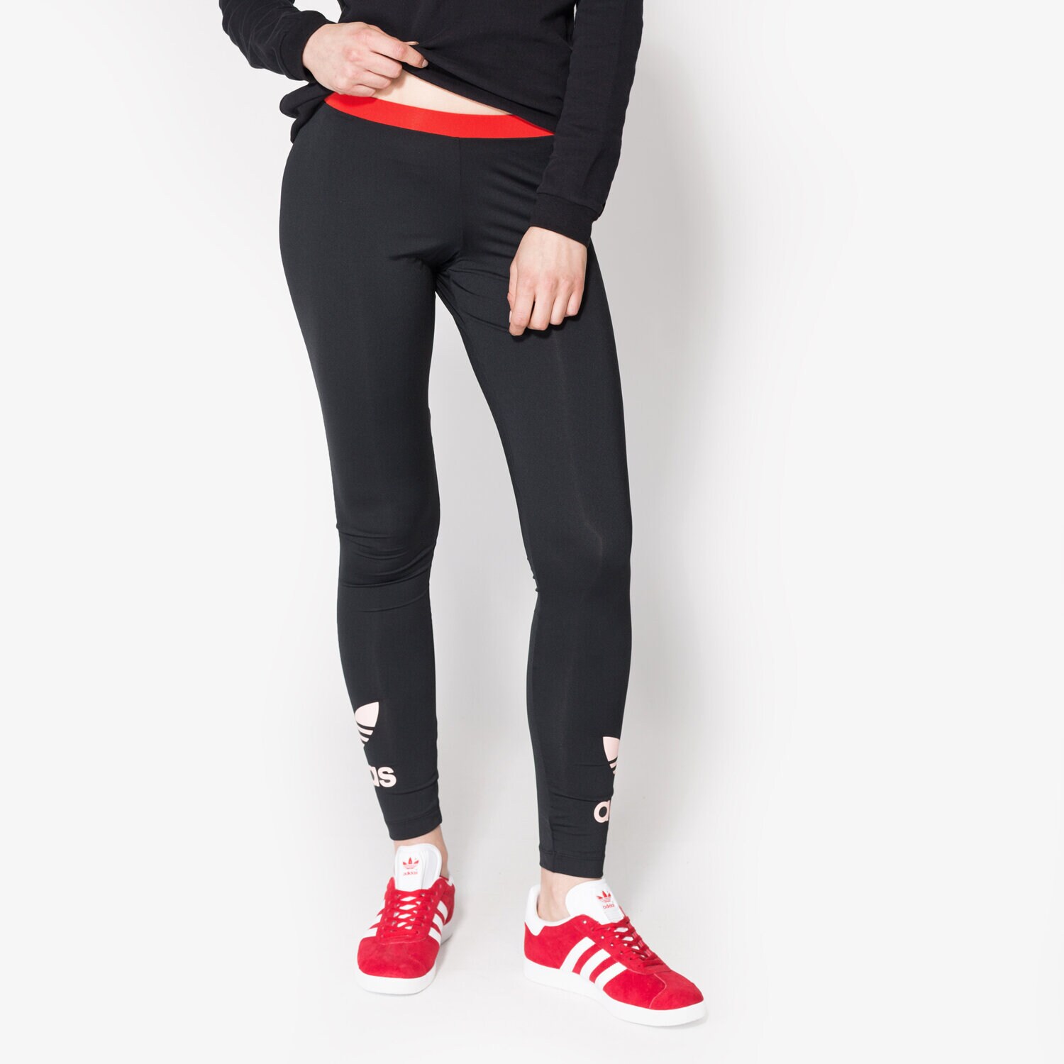 Damen Hosen ADIDAS LEGGINGS TREFOIL BJ8354 Schwarz