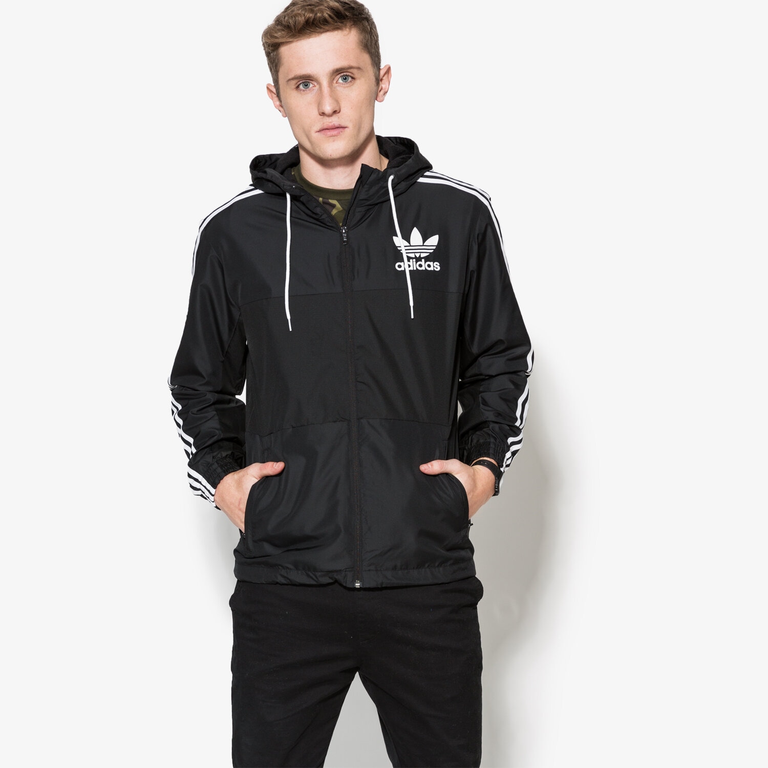 Herren Übergangsjacke ADIDAS JACKE CLFN WB AY7747 Schwarz