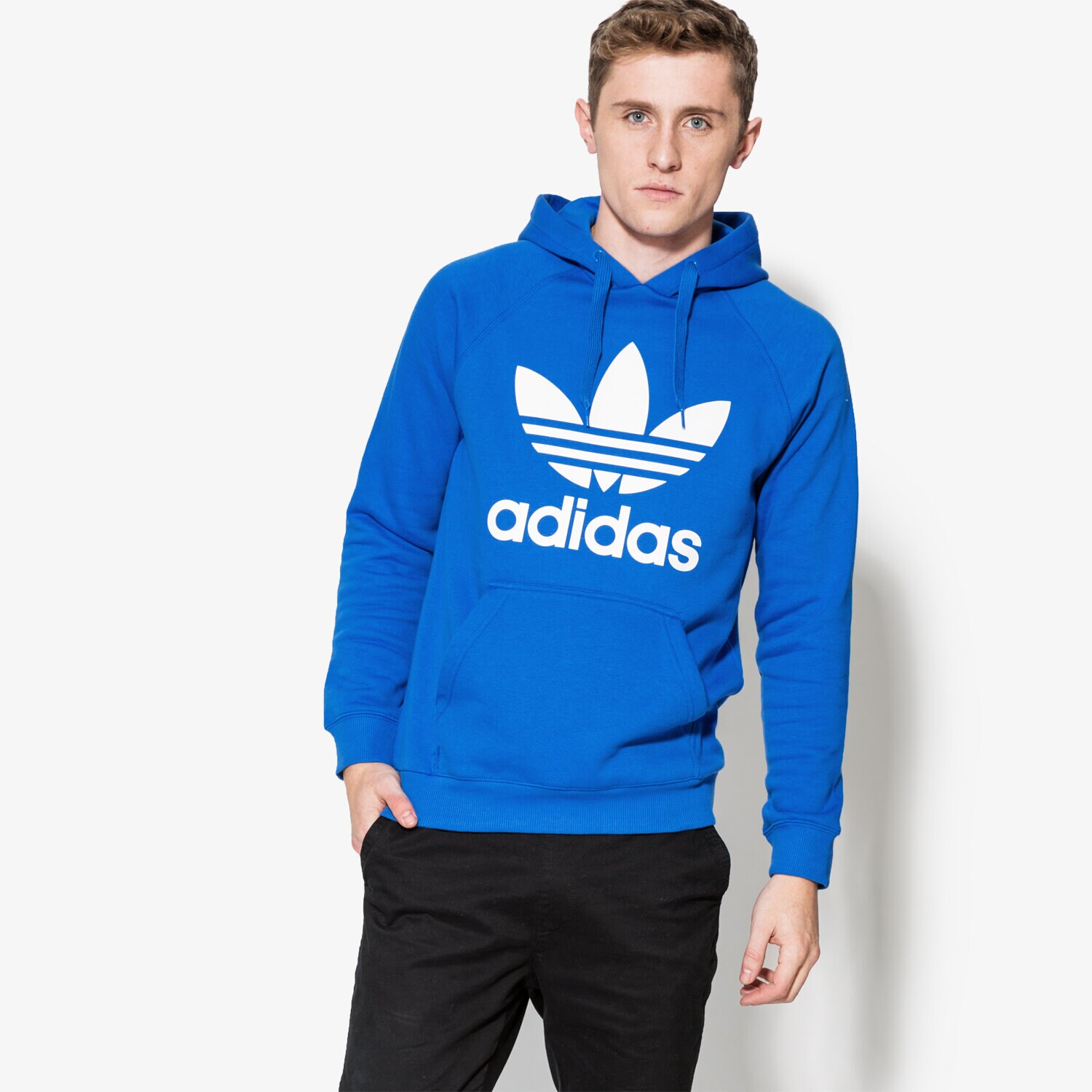 Herren ADIDAS SWEATSHIRT ORIG 3FOIL HOOD BK5879 Blau