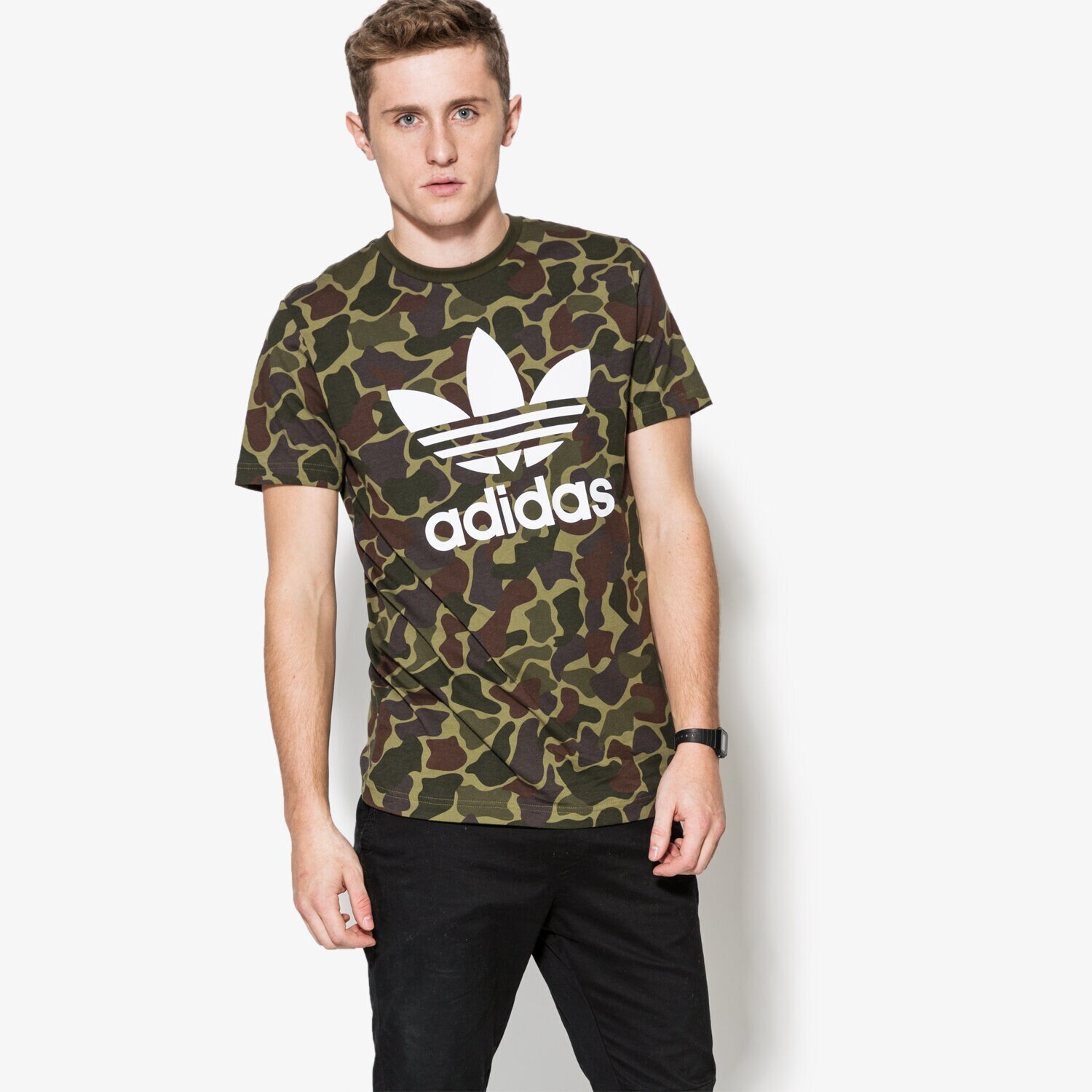 Herren T-Shirt ADIDAS T-SHIRT SS CAMO TEE BK5861 Khaki