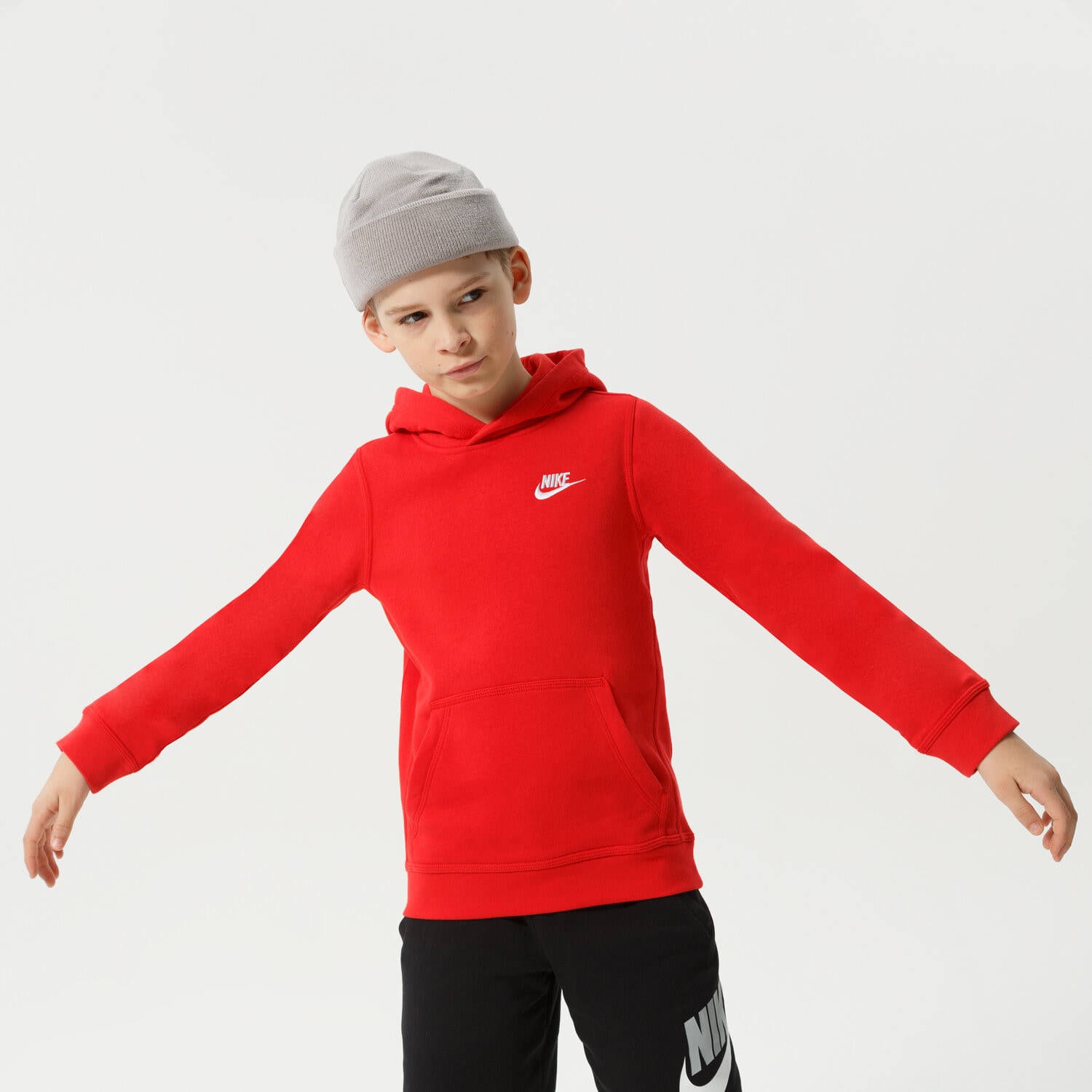 Kinder NIKE FRANCHISE OVERHEAD HOODIE JUNIOR SWEATSHIRT BV3757-657 Rot