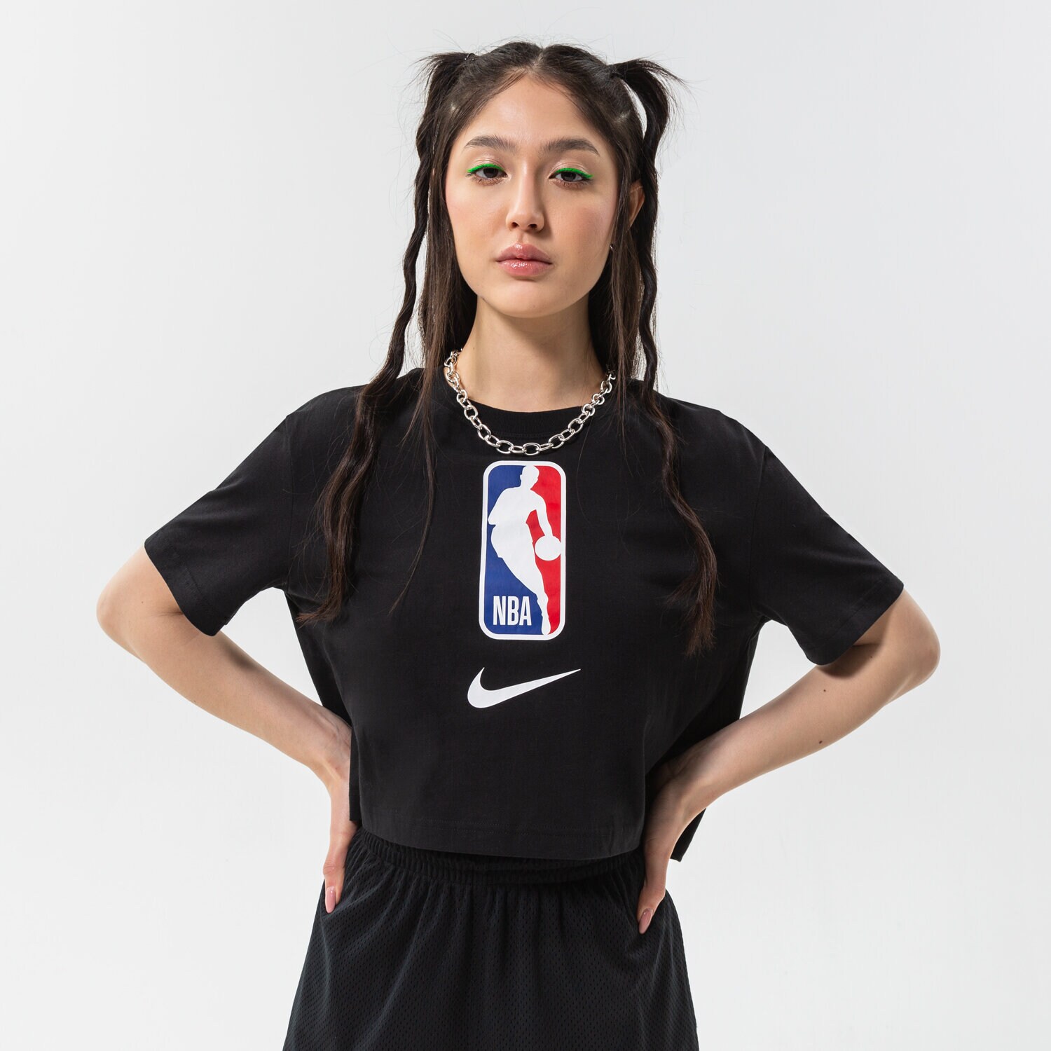 Damen T-Shirt NIKE T-SHIRT NBA W NK N31 CROP SS TEE NBA DM3240-010 Schwarz