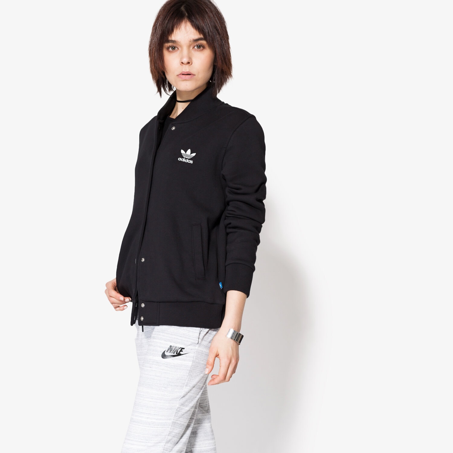 Damen ADIDAS SWEATSHIRT COLLEGIATE TT BK5808 Schwarz