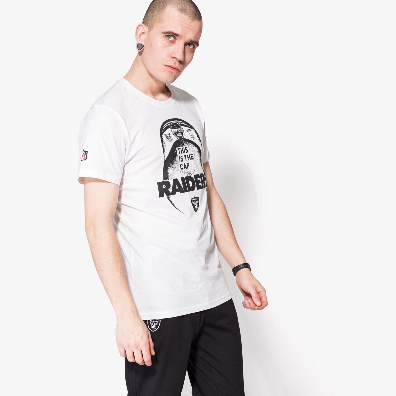 Herren T-Shirt NEW ERA T-SHIRT NFL CAP TEE OAK RAIDERS WHT 11372506 Weiß