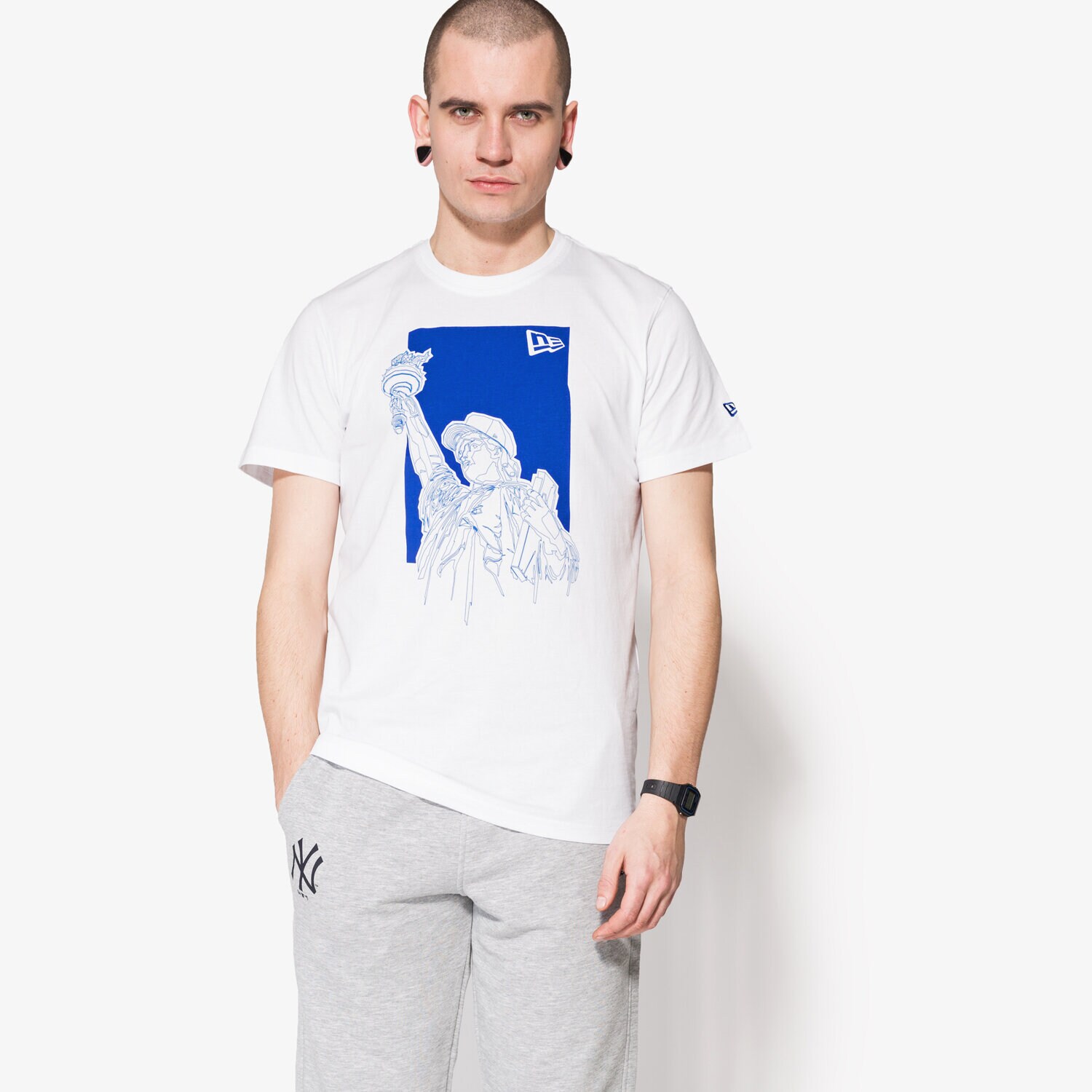 Herren T-Shirt NEW ERA T-SHIRT STATUE NY TEE NE WHT 11372474 Weiß