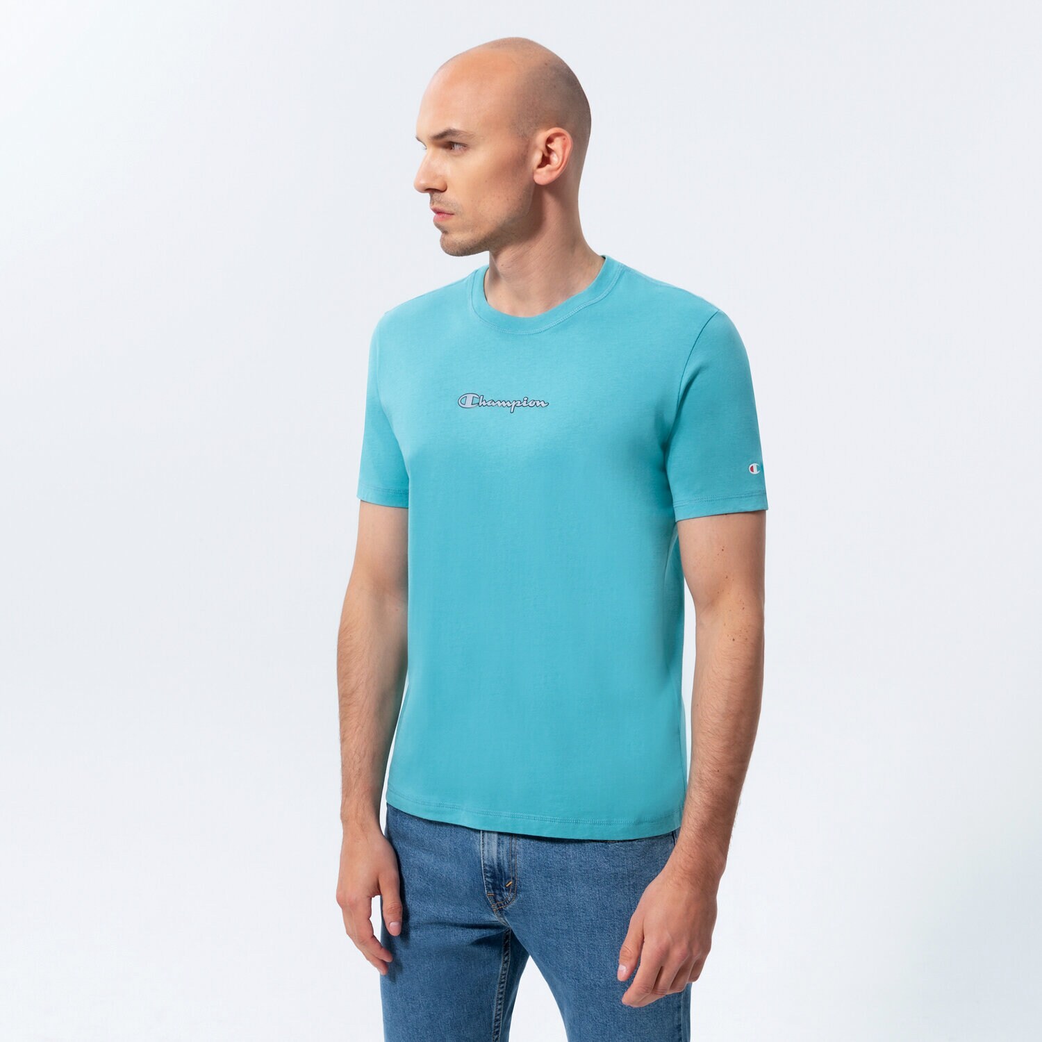 Herren T-Shirt CHAMPION T-SHIRT CREWNECK T-SHIRT 217219BS148 Grün