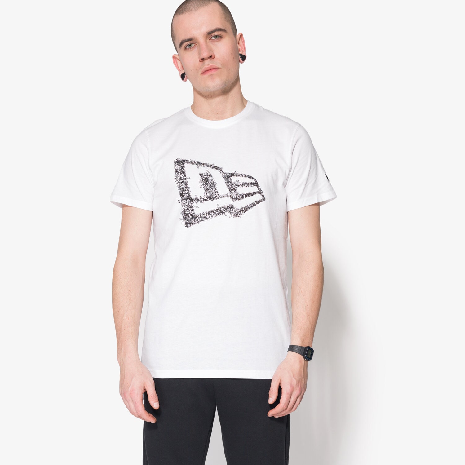 Herren T-Shirt NEW ERA T-SHIRT WORDMARK FLAG WHT 11422866 Weiß