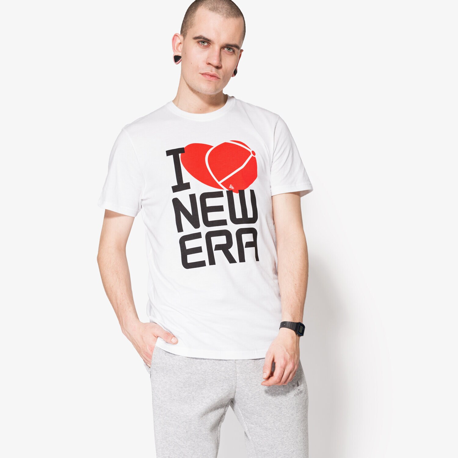 Herren T-Shirt NEW ERA T-SHIRT HEART NE WHT 11422870 Weiß