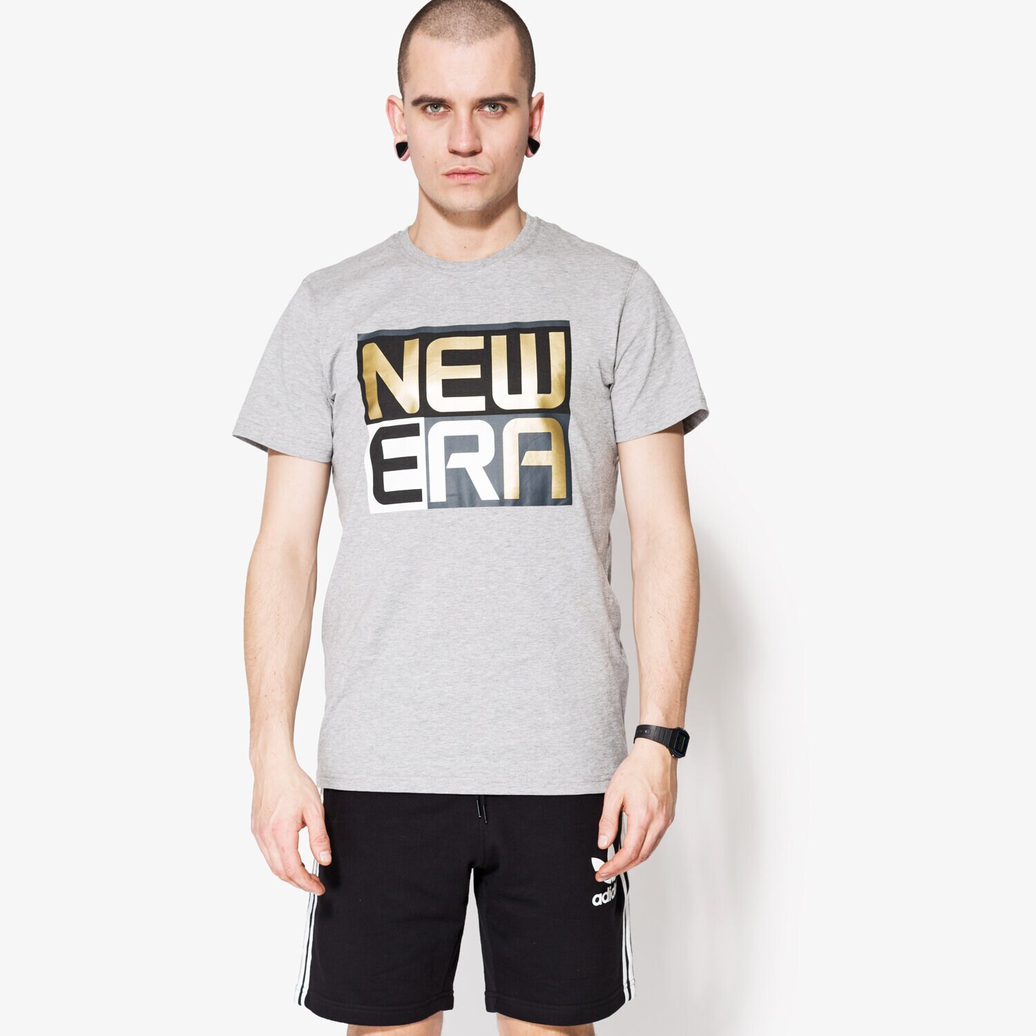 Herren T-Shirt NEW ERA T-SHIRT GOLD STACK LGH 11422871 Grau
