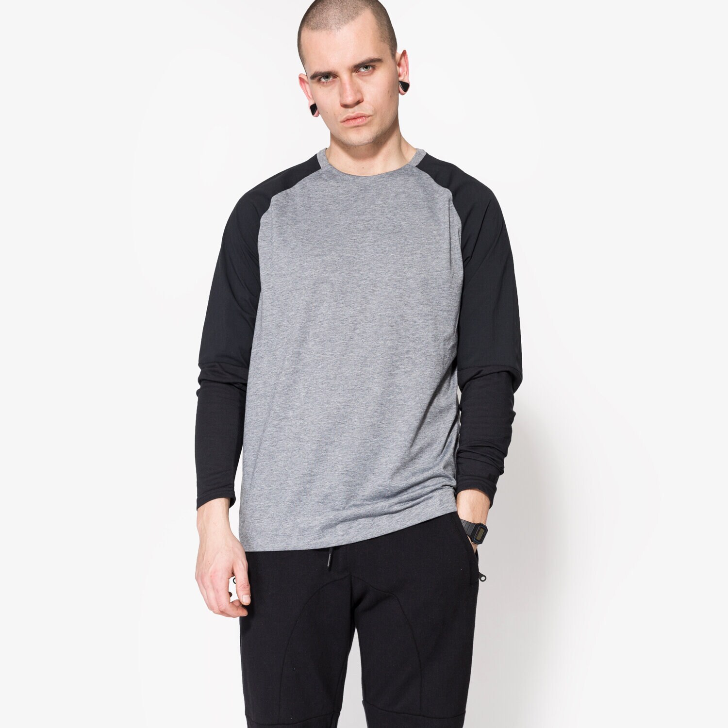 Herren T-Shirt NIKE T-SHIRT LS NSW BND TOP LS 832206091 Grau