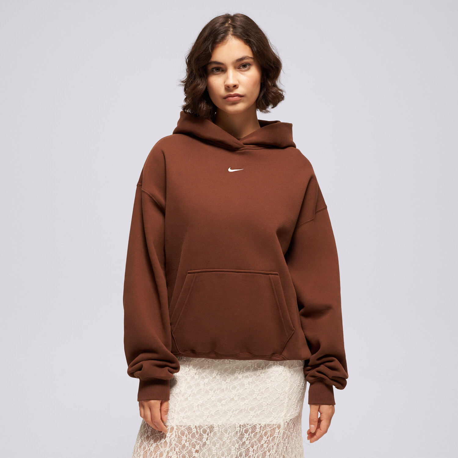 Damen NIKE HOODIE W NK STDO FLC OS PO HDY IM8502-259 Braun
