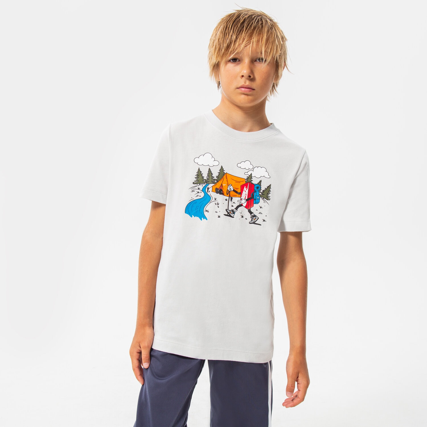 Kinder T-Shirt NIKE T-SHIRT B NSW TEE BOXY 1 BOY DQ3854-025 Grau