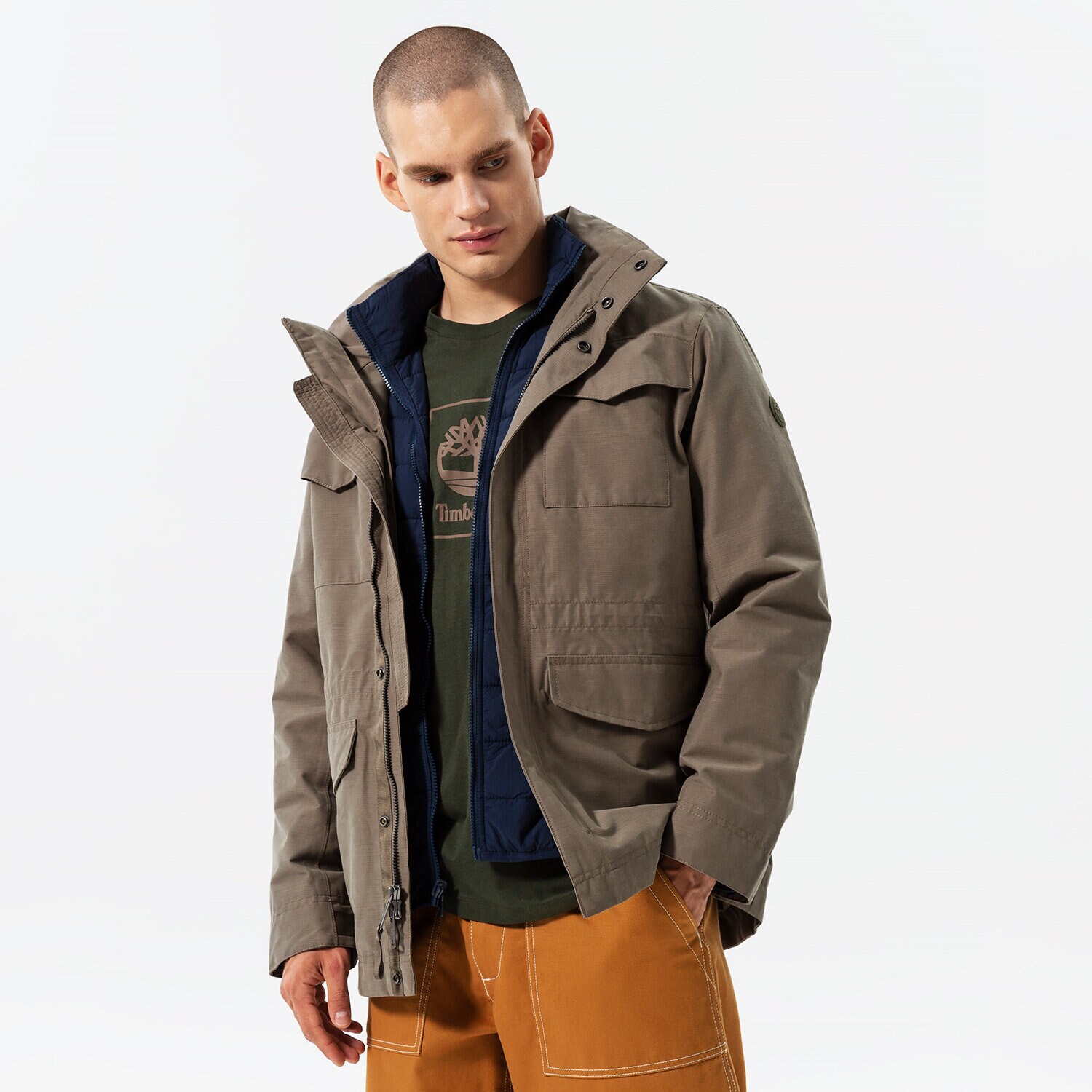 Herren Winterjacke TIMBERLAND JACKE DV SNOWDON PEAK 3IN1 M65 CLS a1mxv037 Beige