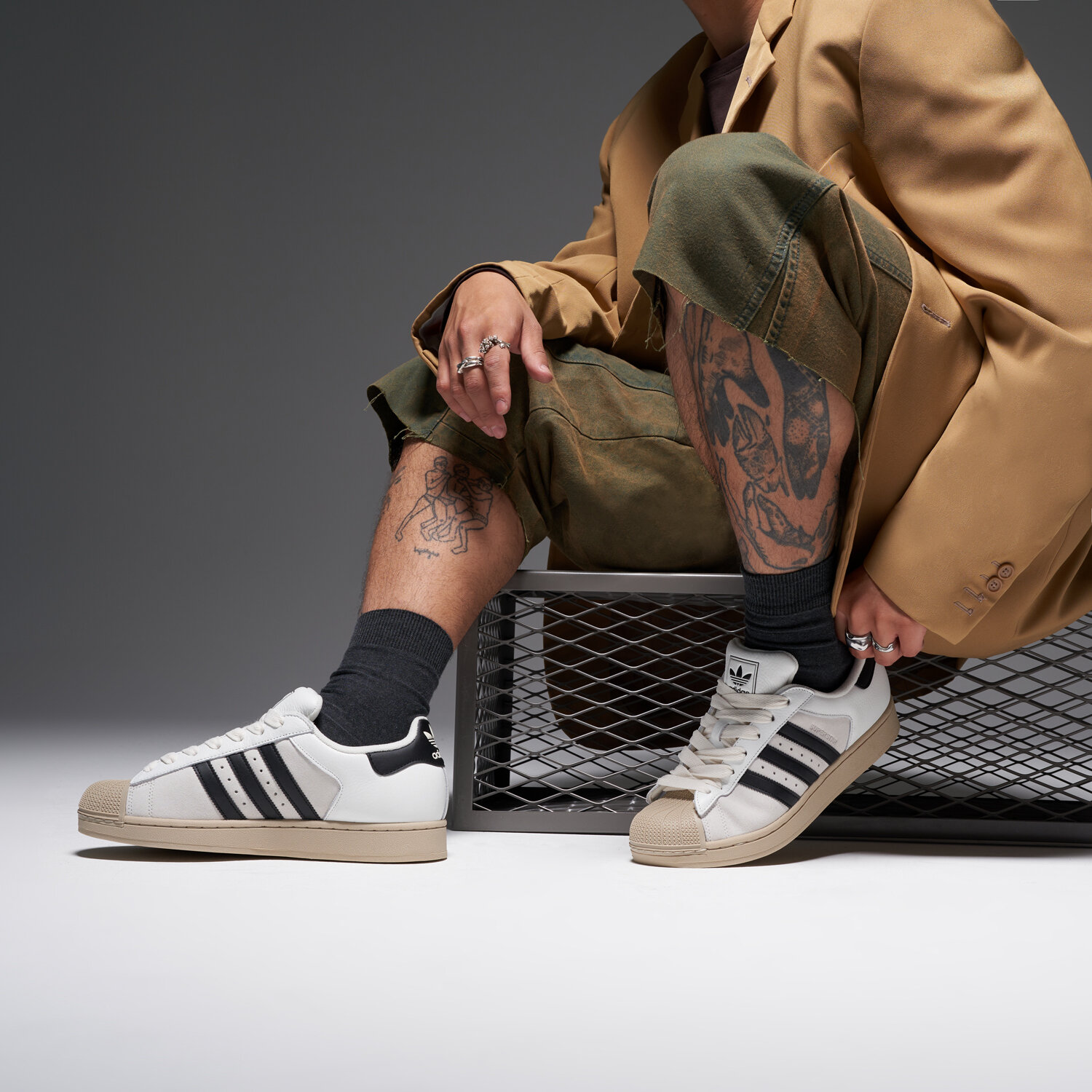 adidas Superstar II 'Corehite Core Black Khaki Three' — photo 2