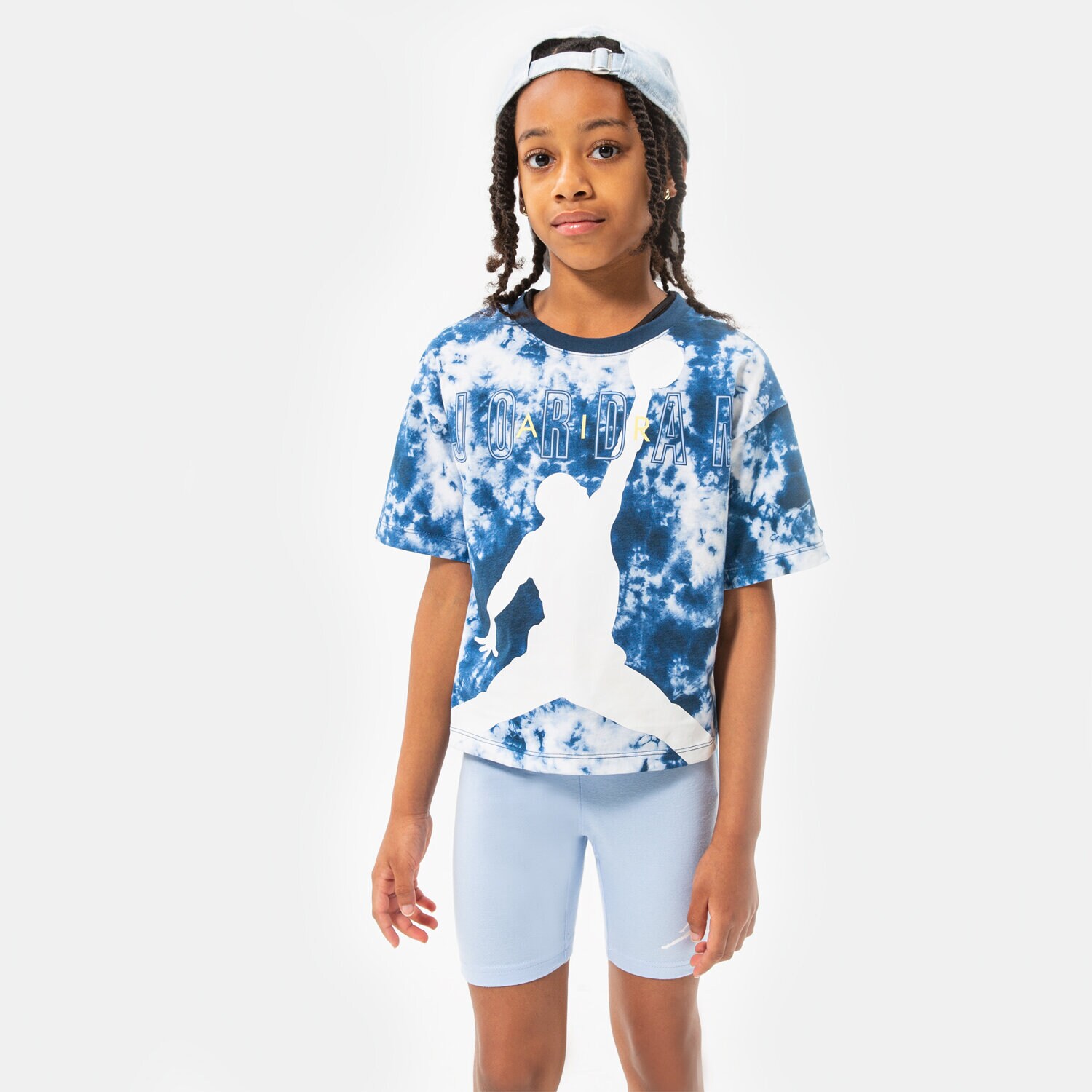 Kinder T-Shirt JORDAN T-SHIRT SKY DYE JUMPMAN TEE GIRL 45B550-BAJ Blau