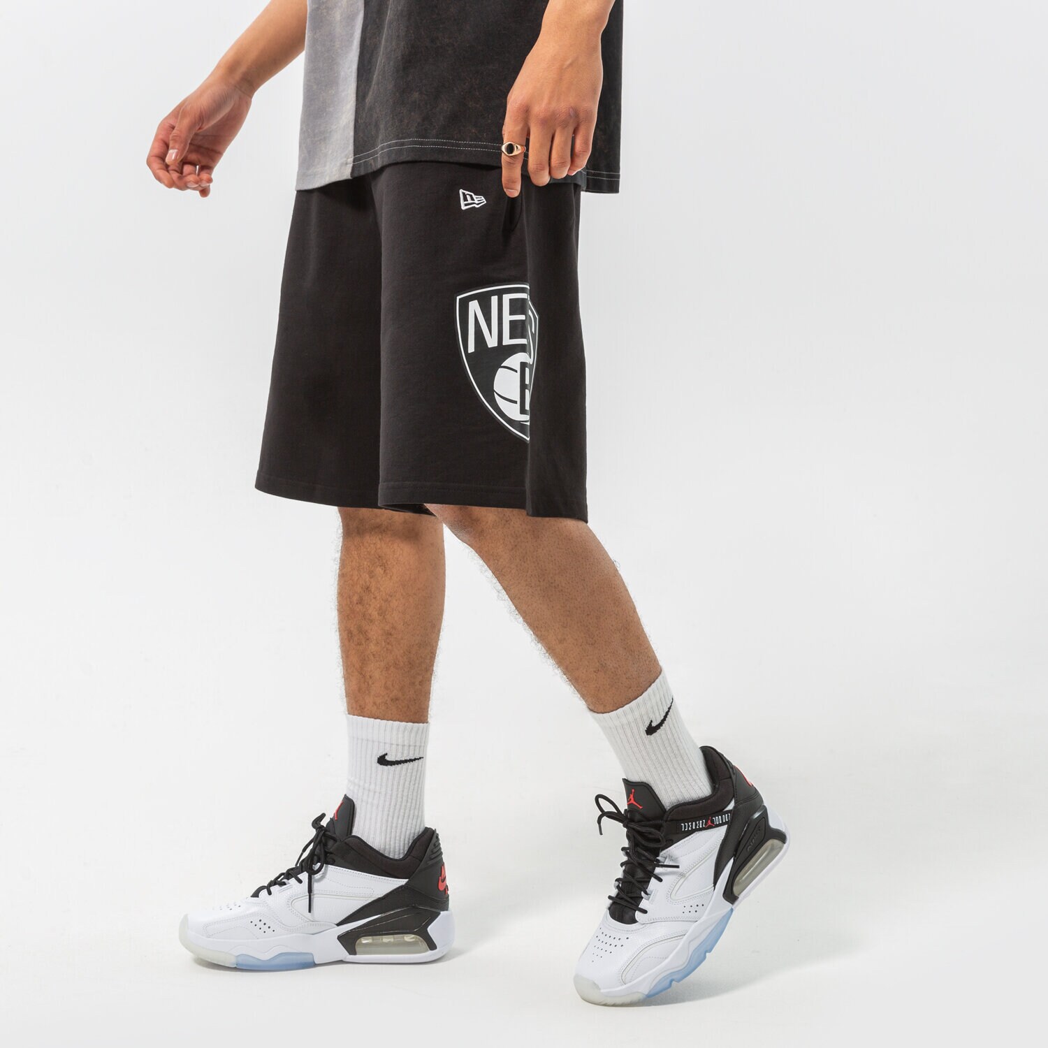Herren Shorts NEW ERA  HOSE WASHED PACK TEAM LOGO BROOKLYN NE 13083853 Schwarz