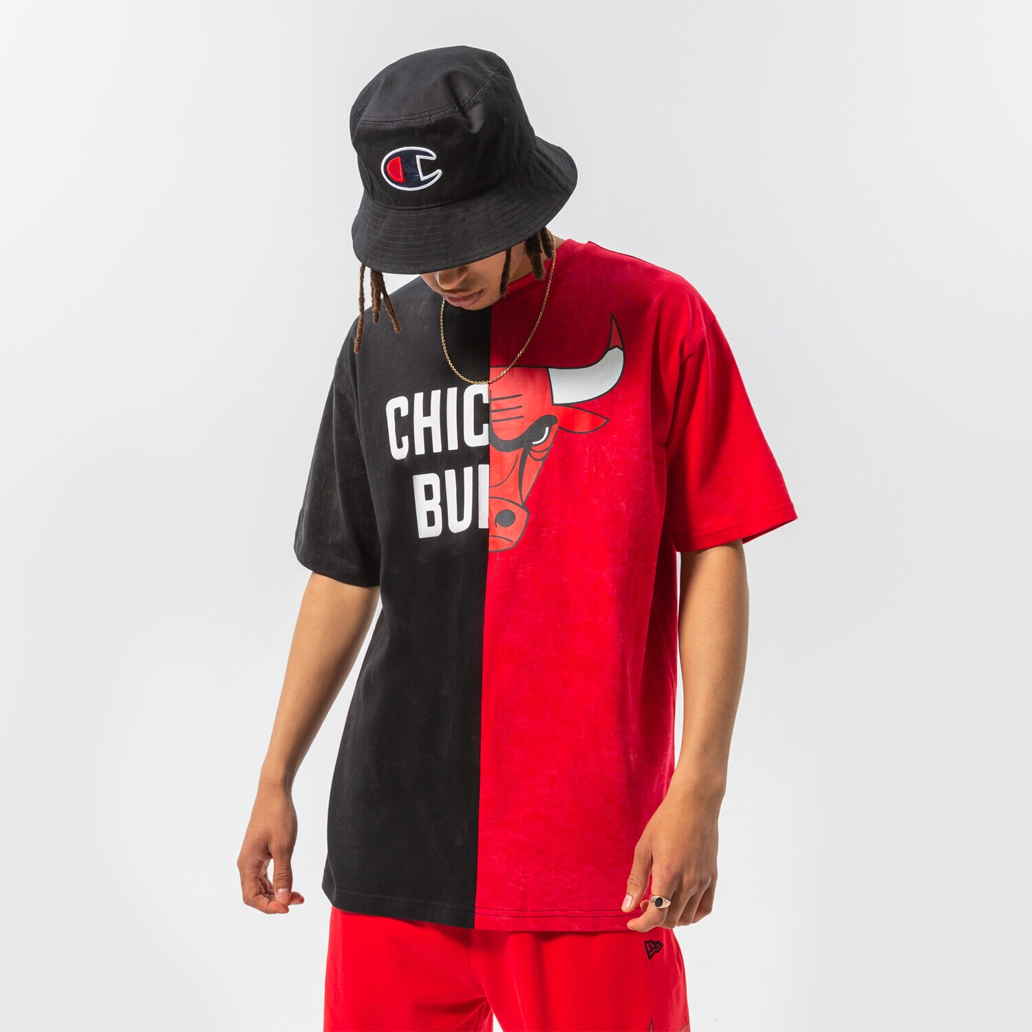 Herren T-Shirt NEW ERA T-SHIRT WASHED PACK GRAPHIC BULLS CHICAGO BULLS BLKF 13083857 Rot