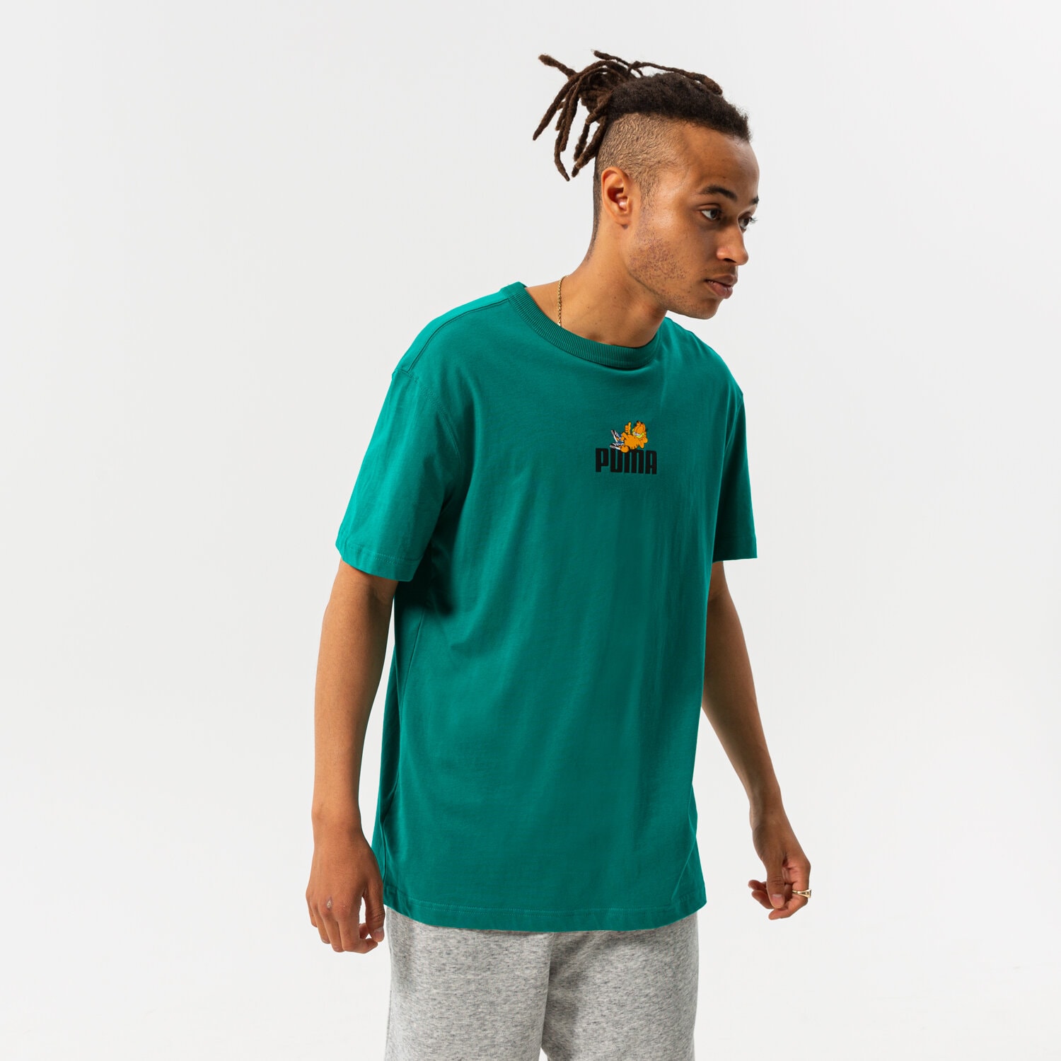 Herren T-Shirt PUMA T-SHIRT PUMA X GARFIELD GRAPHIC TEE 534433 86 Grün